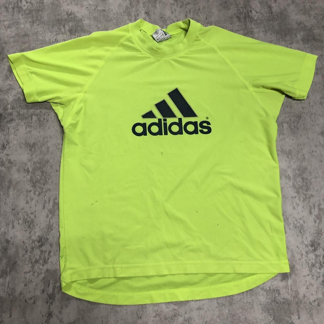 Adidas Neon green Adidas vintage sportswear t-shirt adidas Size US M / EU 48-50 / 2 - 1 Thumbnail