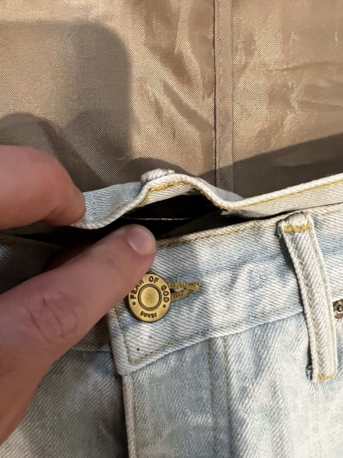 Fear of God Fear of God Blue Distressed Zipped Hem Slim Fit size 32 Size US 32 / EU 48 - 3 Thumbnail