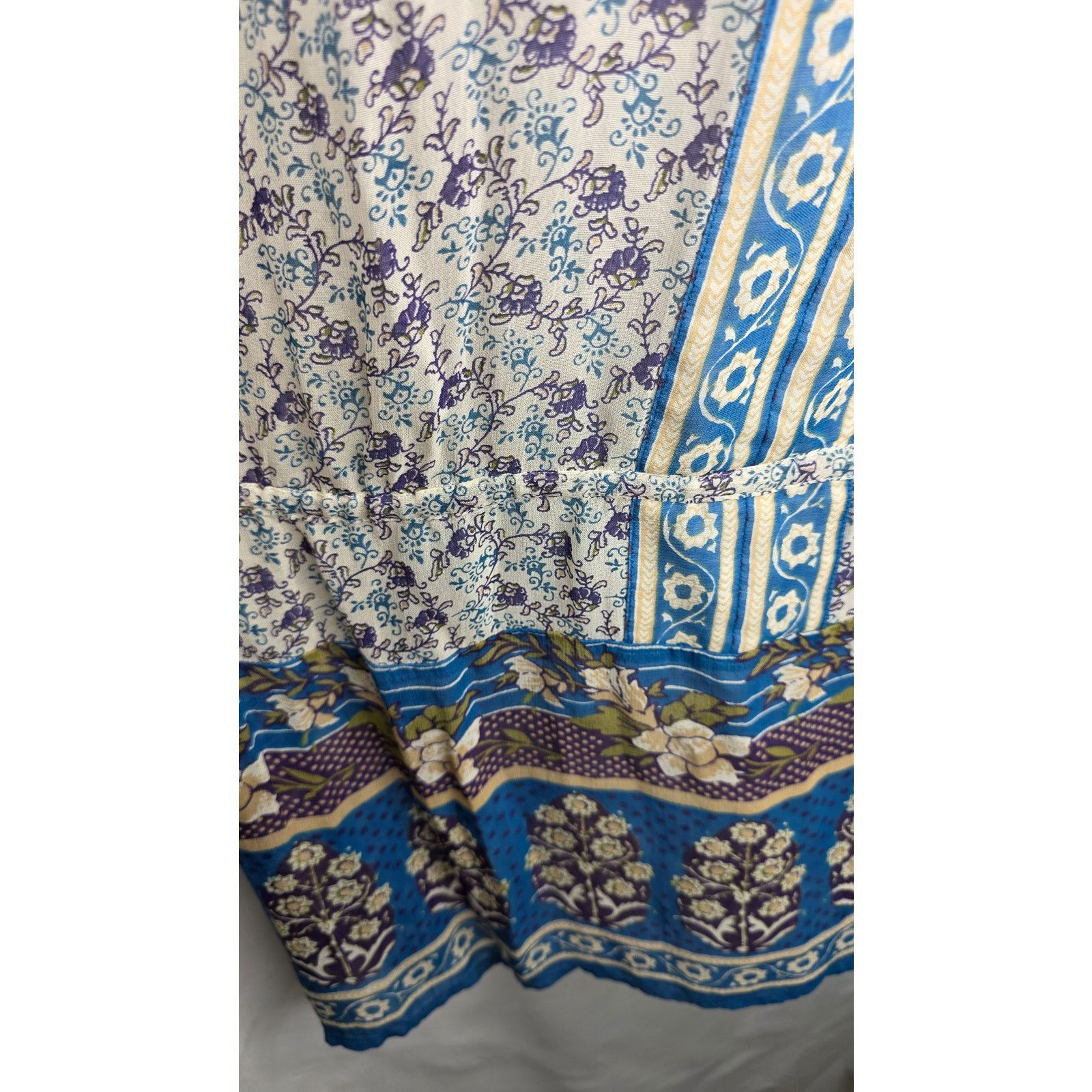 Lucky Brand Lucky Brand Boho Floral Sheer Long Sleeve Blouse Tunic Size XL / US 12-14 / IT 48-50 - 9 Thumbnail