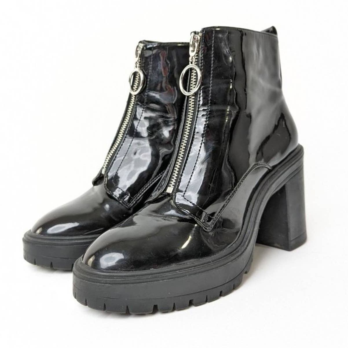 Forever 21 Goth High Heel Platform Chunky Vinyl Boots - 6 Size US 6 / IT 36 - 5 Thumbnail