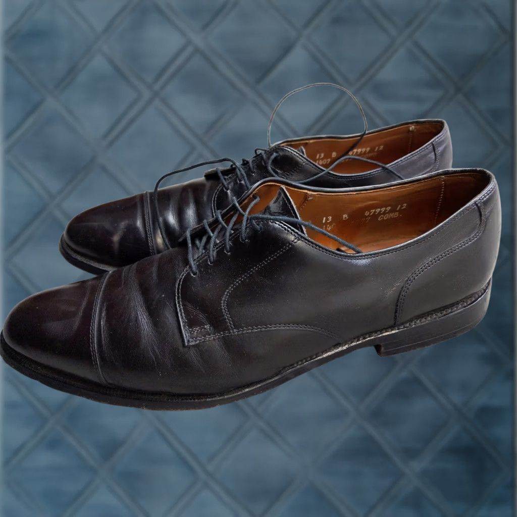 Allen Edmonds Allen Edmonds Shoes Mens 13 B Black Leather Cap Toe Oxford Margate Made USA Mens Dress Shoes Cap Toe Oxford, Black, 13B, Margate, USA Size ONE SIZE - 1 Thumbnail