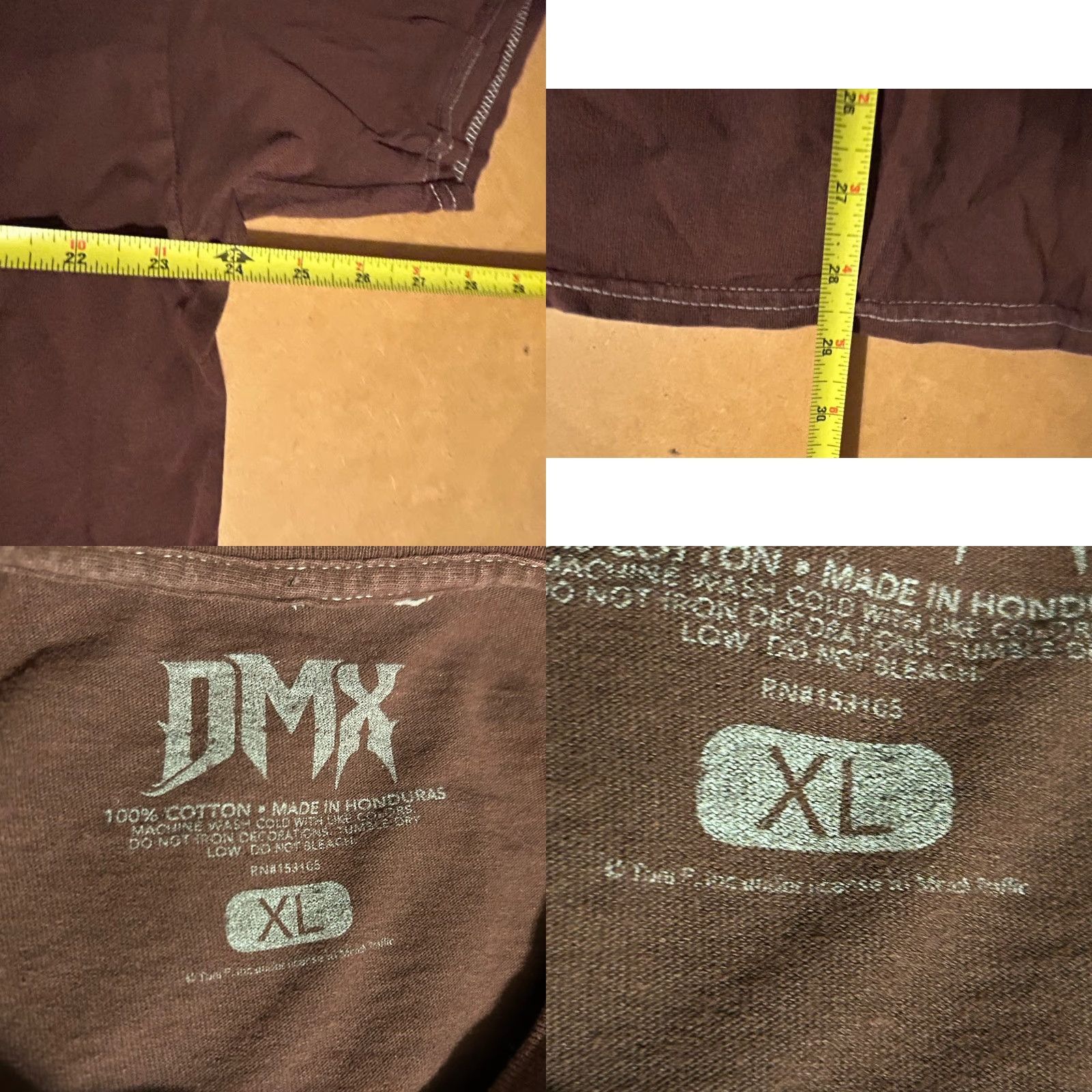 Vintage DMX Shirt Men XL Brown Short Sleeve Crew Neck Graphic Logo Hip Hop Music Size US XL / EU 56 / 4 - 9 Thumbnail