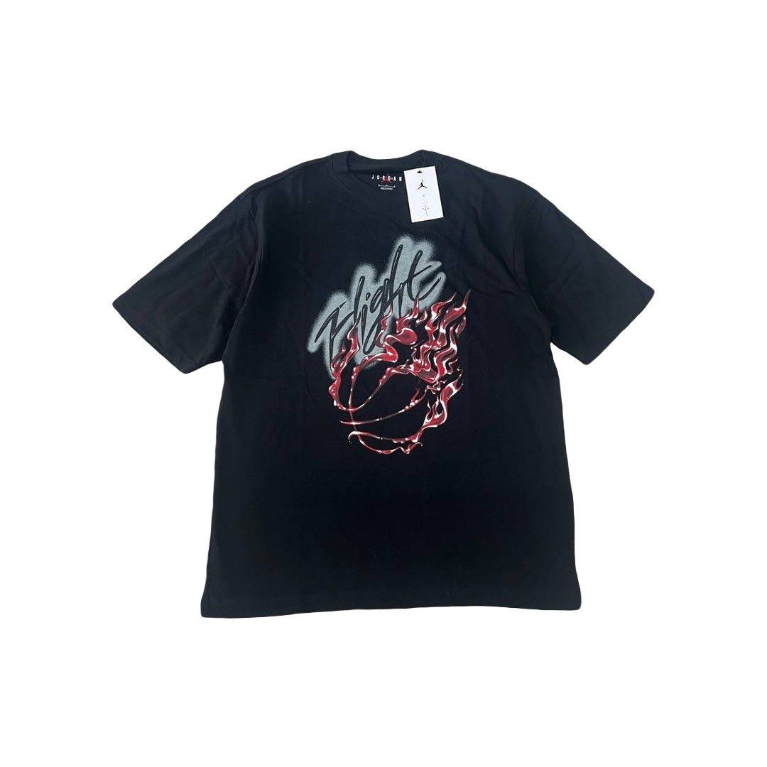 Nike × Travis Scott Nike Travis Scott x Jordan Flight Tee Black Size US M / EU 48-50 / 2 - 1 Thumbnail