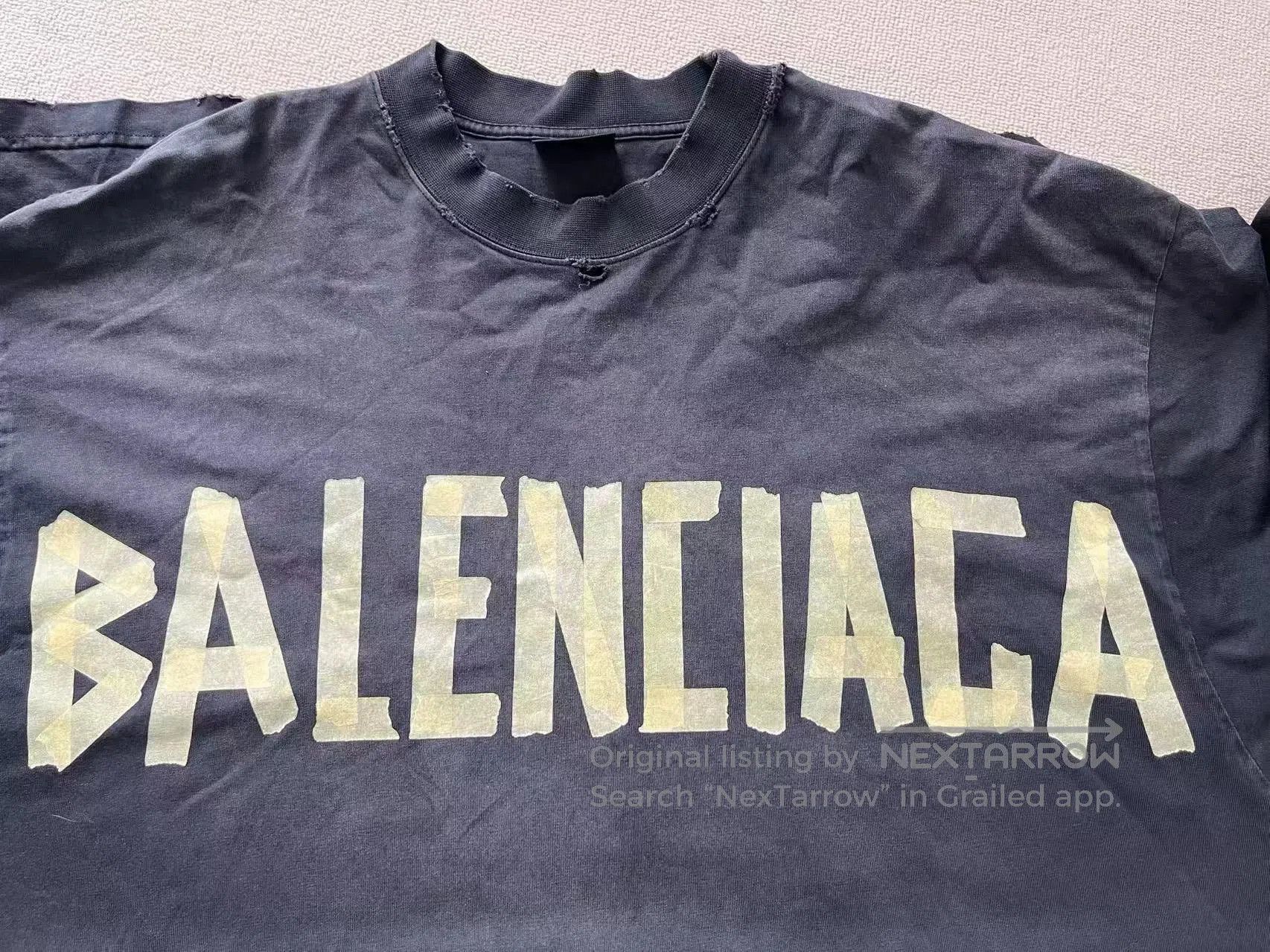 Balenciaga Balenciaga Printed Loose Short Sleeve T-Shirt. Size US L / EU 52-54 / 3 - 3 Thumbnail