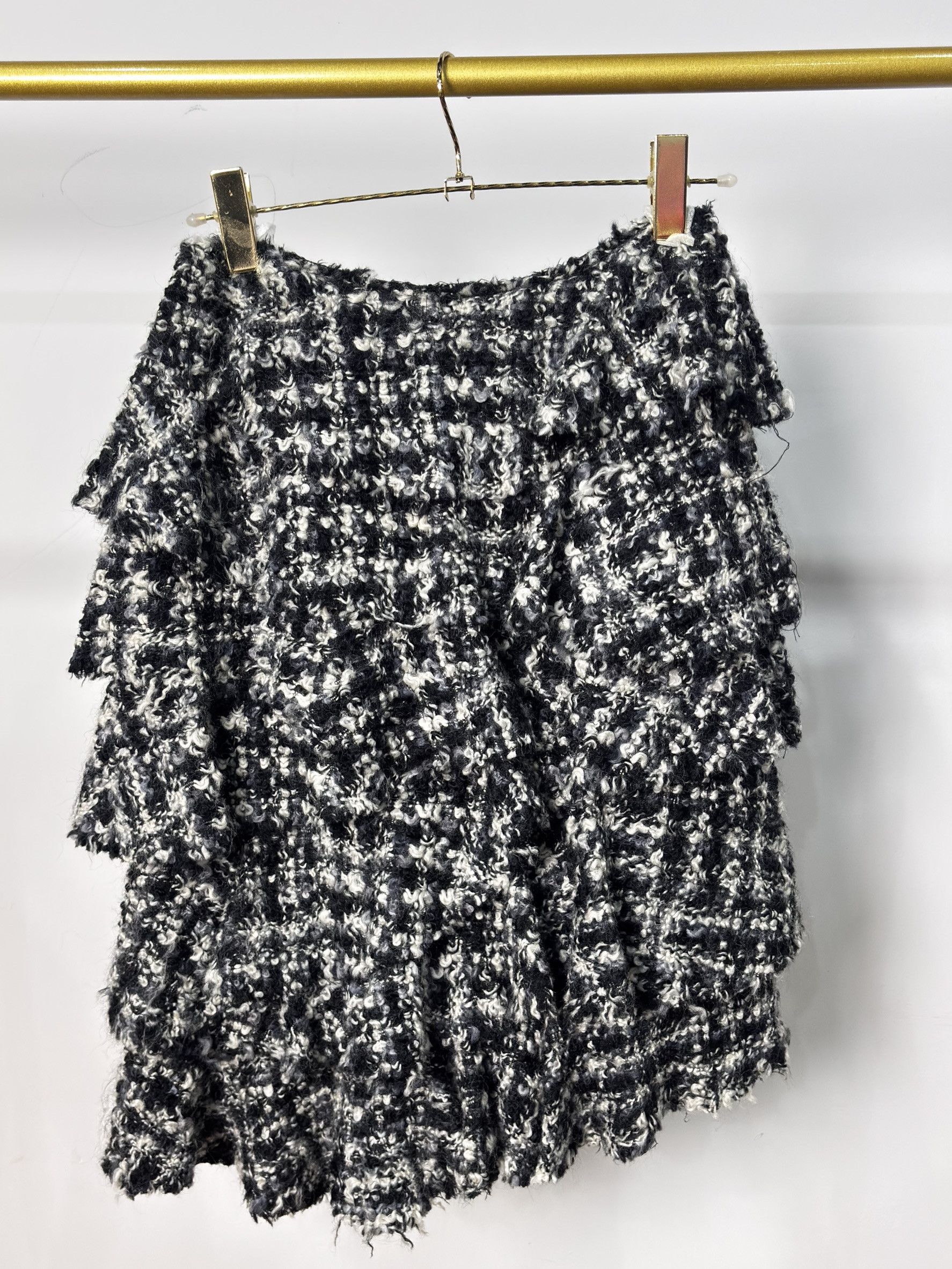 Lanvin Lanvin Black & White Tweed Skirt Size 26" / US 2 / IT 38 - 6 Thumbnail
