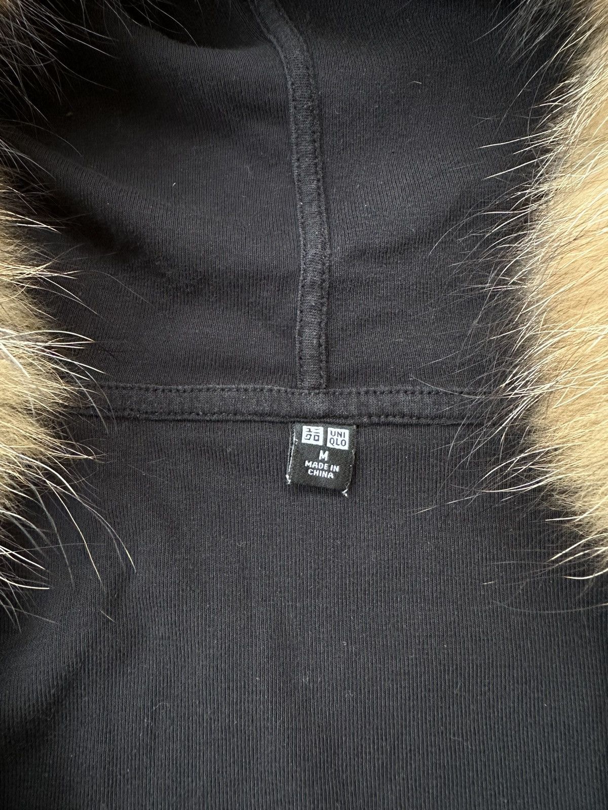 20471120 BLACK COLOUR UNIQLO Zip Fur Hoodie IfSixWasNine LGB style Size US S / EU 44-46 / 1 - 6 Thumbnail