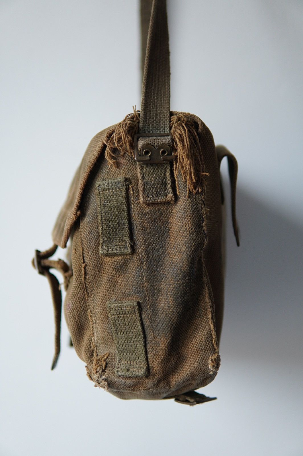Vintage WWII Painted Canvas Shoulders Bag Size ONE SIZE - 9 Thumbnail