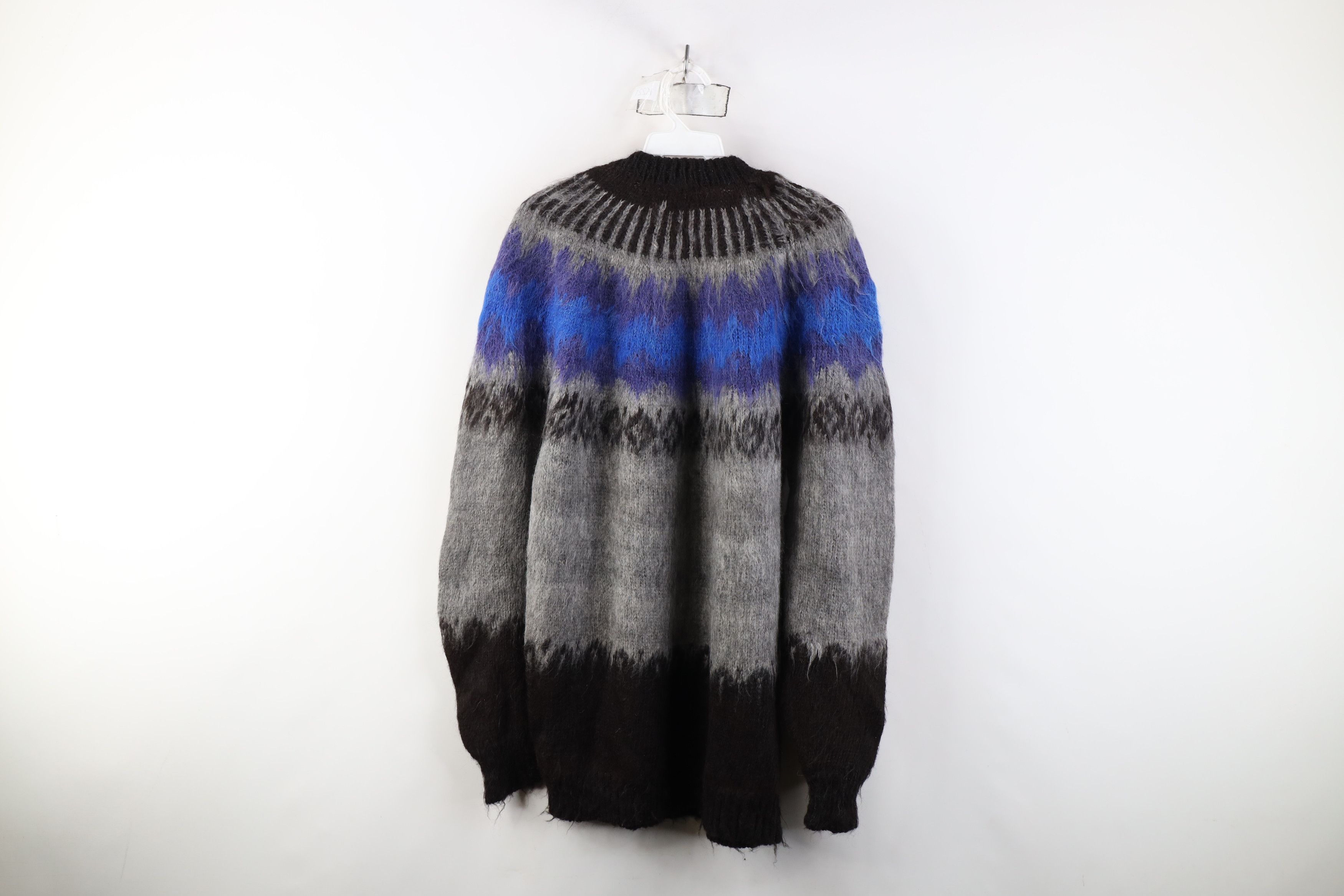 Vintage Vintage 90s Streetwear Shag Fair Isle Knit Crewneck Sweater Size XL / US 12-14 / IT 48-50 - 11 Thumbnail