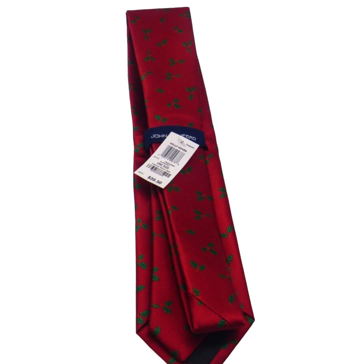 John Ashford JOHN ASHFORD Woven Holly Men's Holiday Tie, Red Size ONE SIZE - 5 Thumbnail
