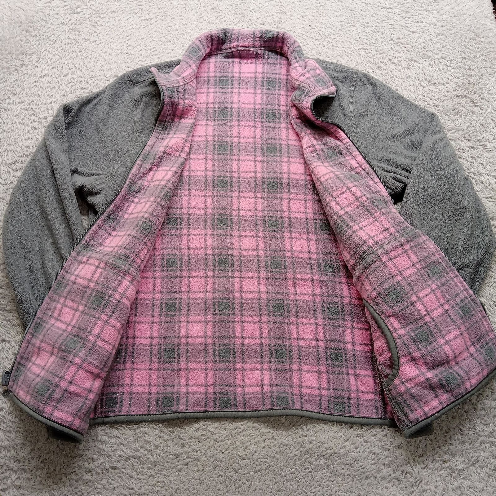 Faded Glory Faded Glory Reversible Jacket M Women's Fleece Grey Pink Size M / US 6-8 / IT 42-44 - 2 Thumbnail