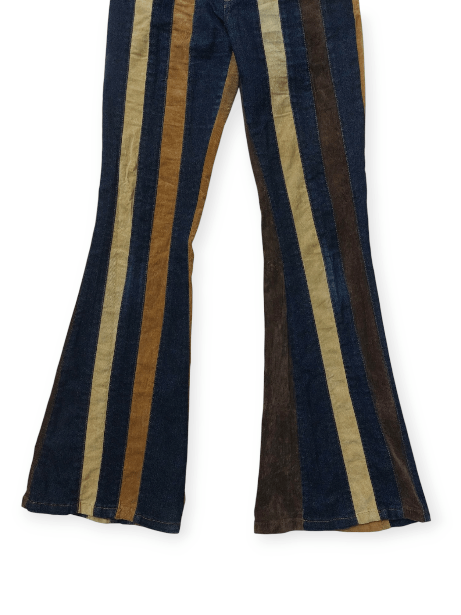 Vintage 🔥Super Flare Japan A.CO.CO Multi Stripe Jeans Size 26" / US 2 / IT 38 - 5 Thumbnail