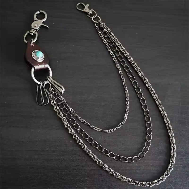 Chain x Jewelry Multilayer Pant CanT in Silver, Men's