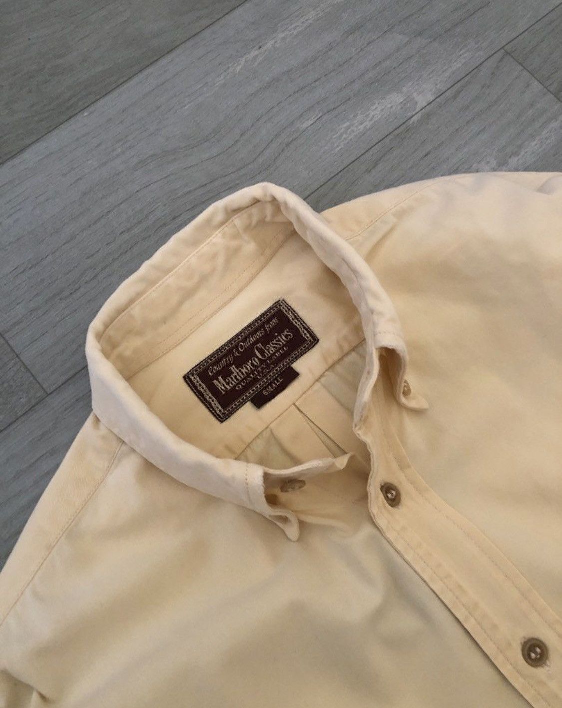 Chemise Marlboro Classics Rayée Manches Longues - Taille M, Coton, Très Bon état