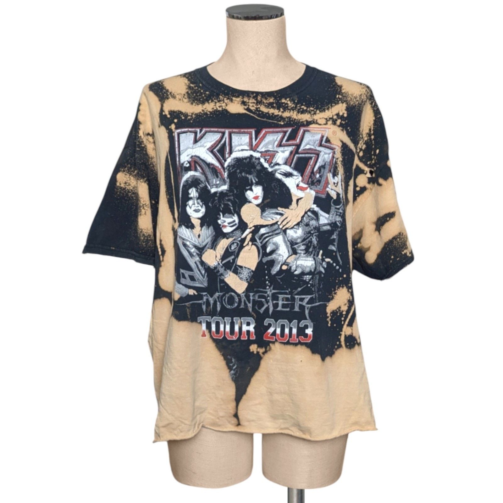 Other KISS Acid Wash Distressed Tour Raw Hem 2013 T-Shirt L Size L / US 10 / IT 46 - 1 Thumbnail
