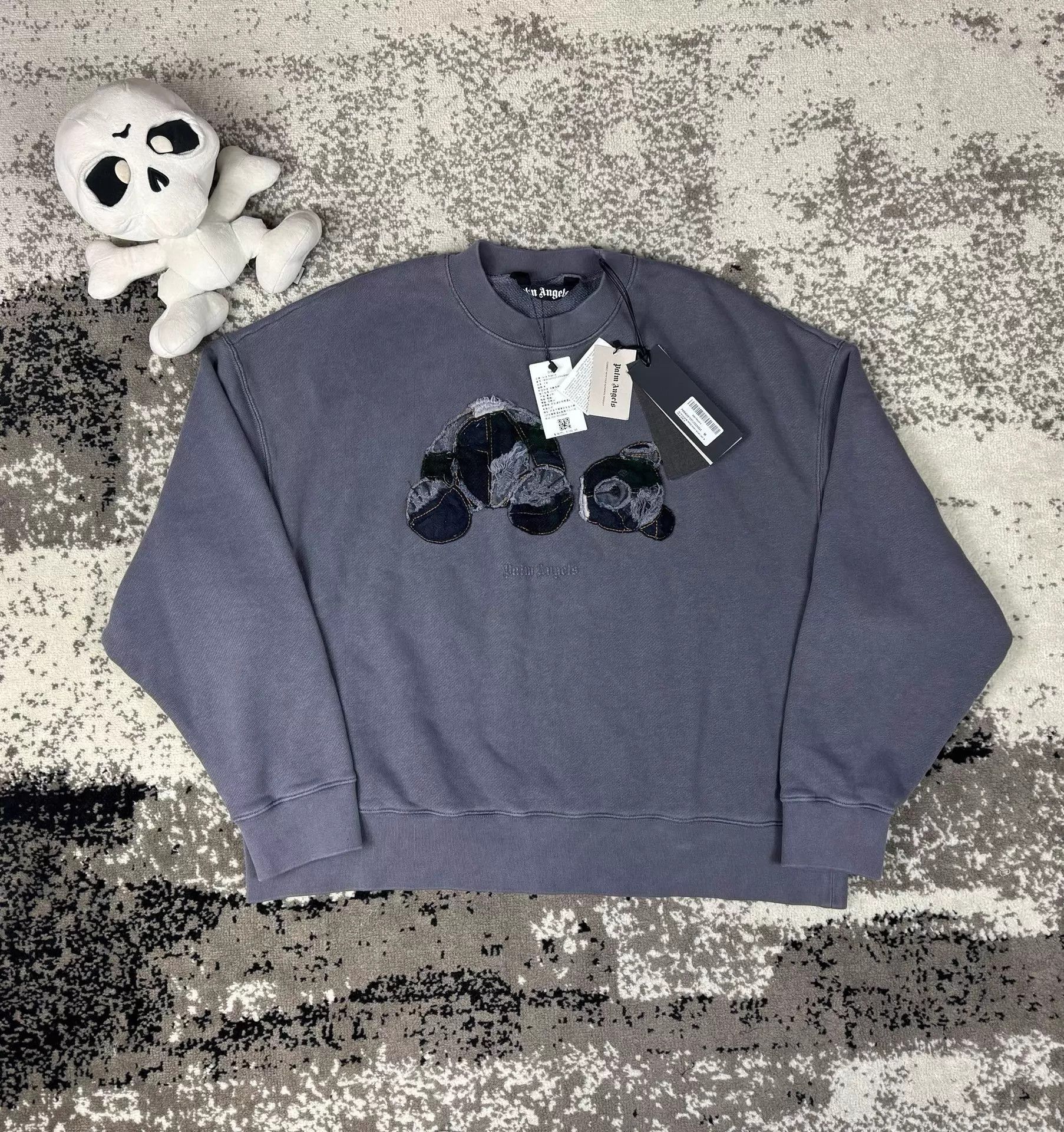 Palm Angels Blue Oversized Sweatshirt with Patch Design Size US M / EU 48-50 / 2 - 1 Thumbnail