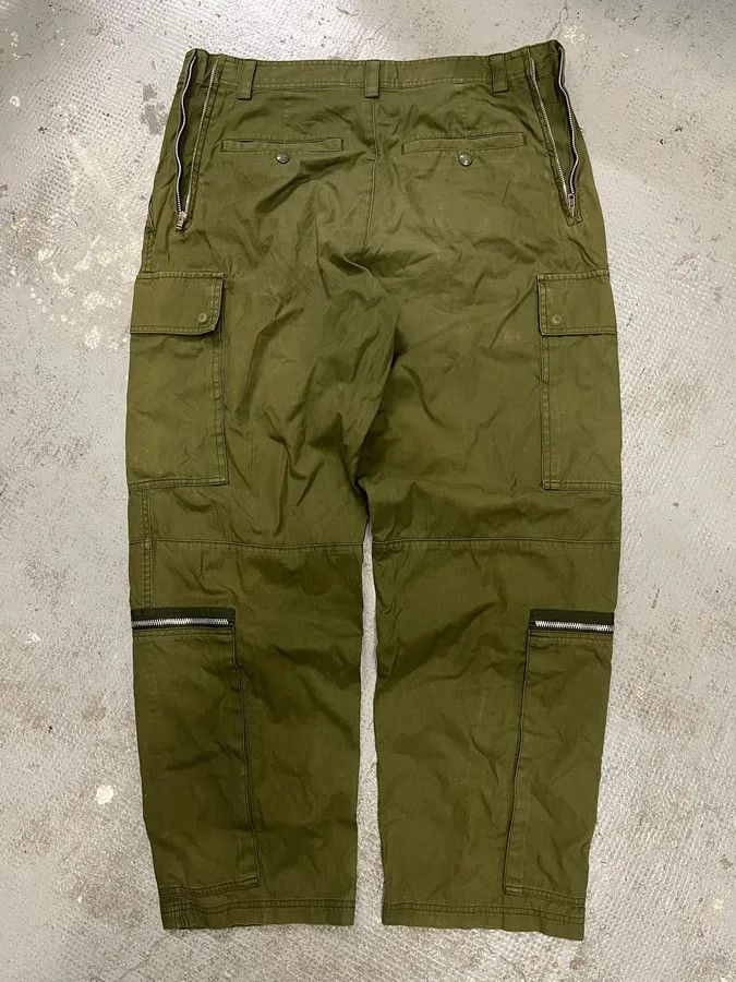 Helmut Lang × Vintage Helmut Lang Olive Military Multi Zips Cargo Pants Size US 34 / EU 50 - 7 Thumbnail