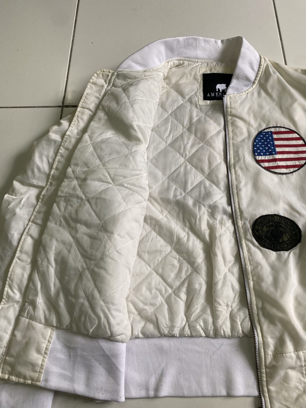 AlphaStyle × American Stitch Vintage 90s American stitch Picture army Quilted Jackets Size US L / EU 52-54 / 3 - 6 Thumbnail