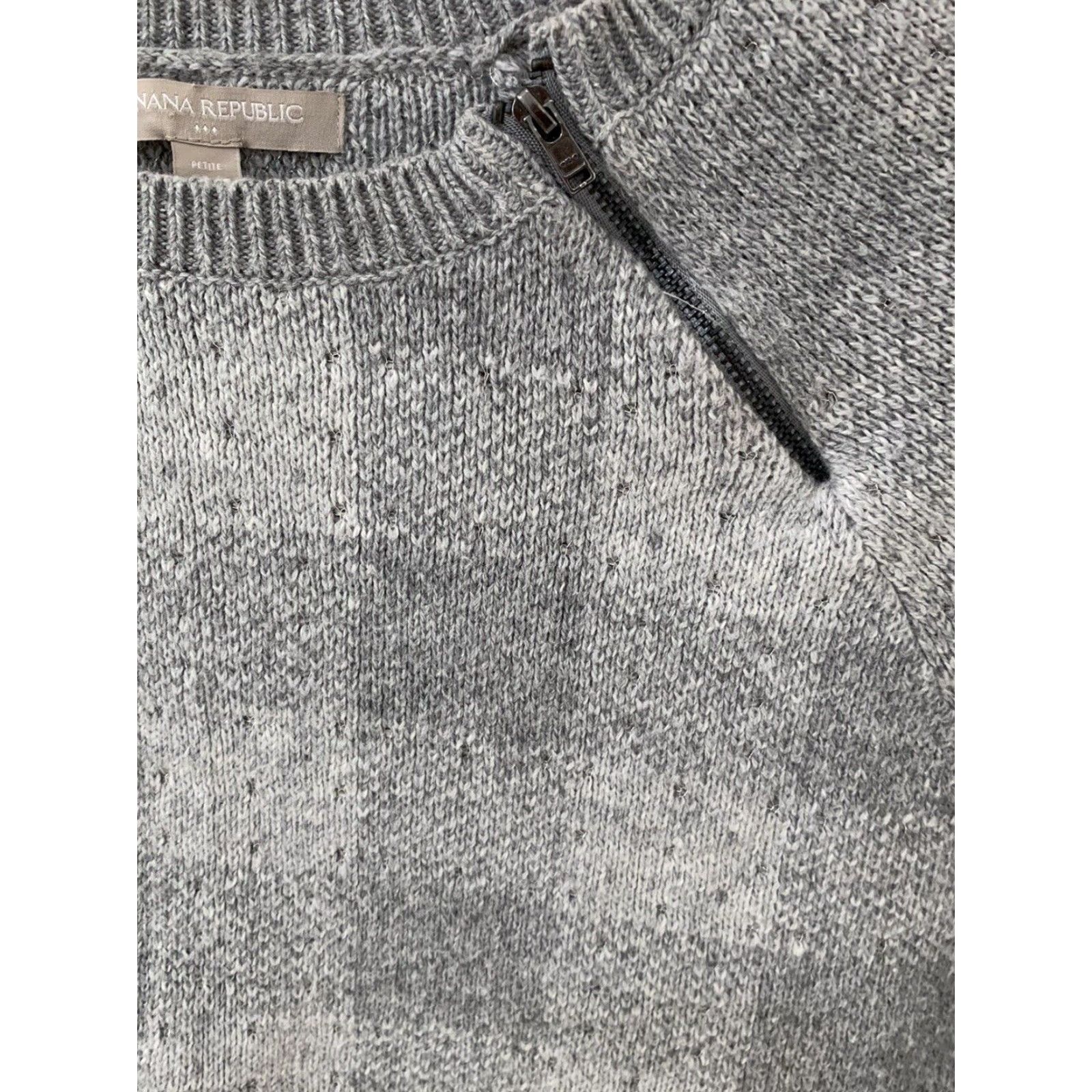 Banana Republic BANANA REPUBLIC Petite Womens Pullover Sweater Gray XS Soft Size XS / US 0-2 / IT 36-38 - 3 Thumbnail