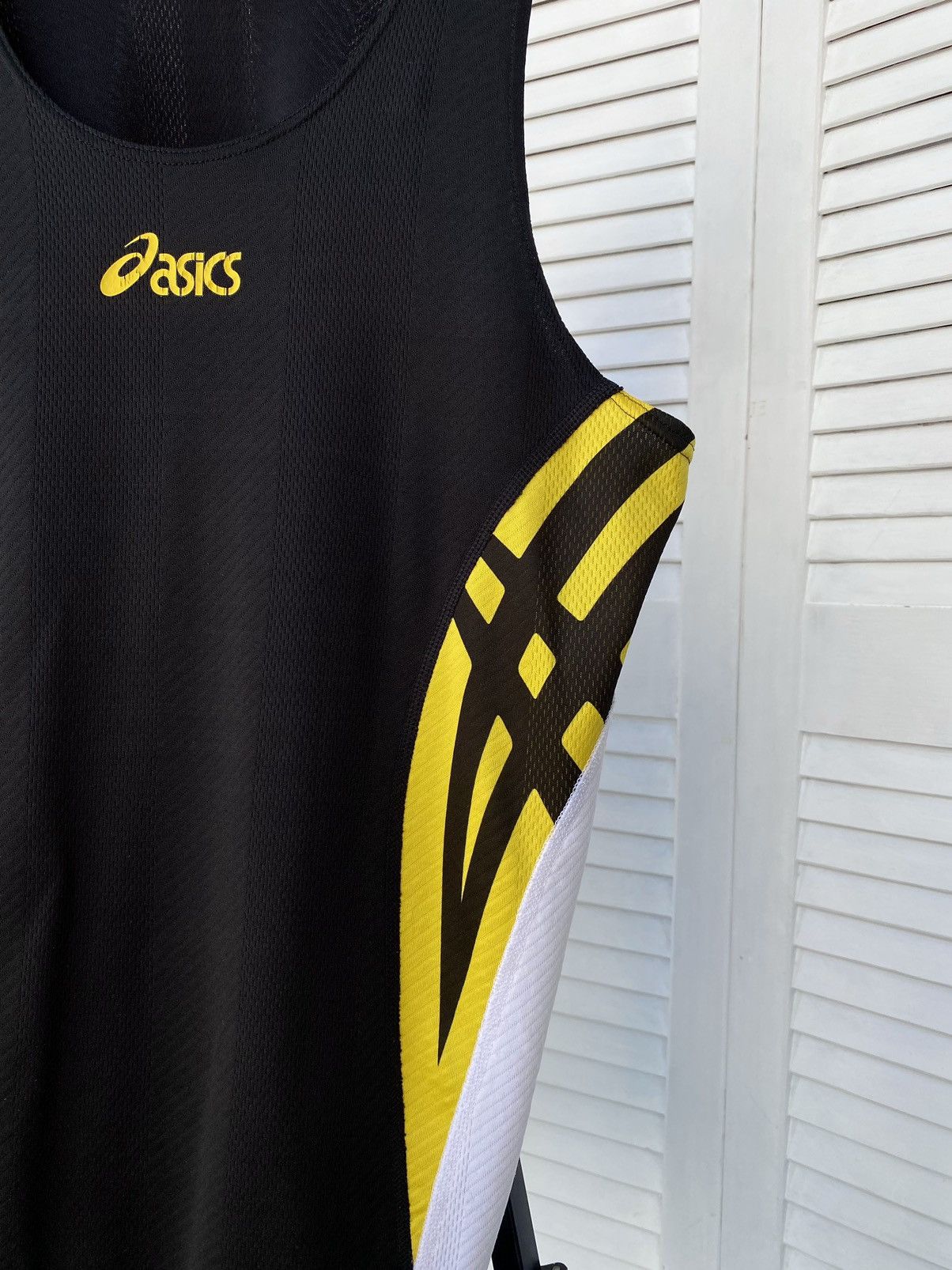 Asics × Onitsuka Tiger × Vintage Vintage Asics Duo Tech Tiger Tank Top Yellow Size US M / EU 48-50 / 2 - 8 Thumbnail