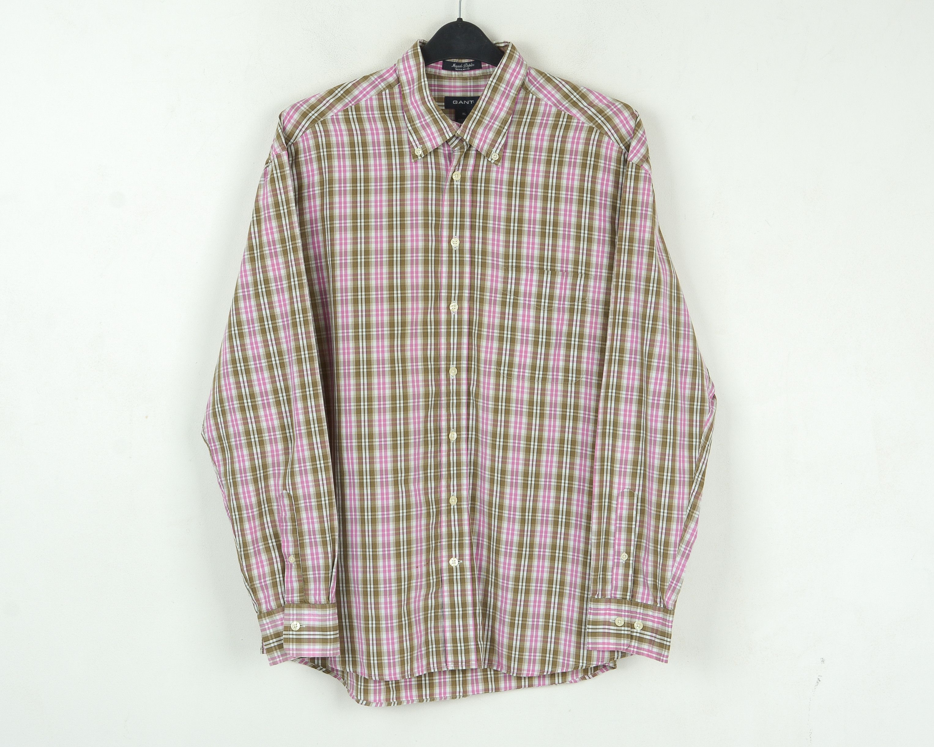 Gant Noyack Poplin XL Shirt Button Long Sleeve Check Plaid Tartan Size US XL / EU 56 / 4 - 1 Thumbnail