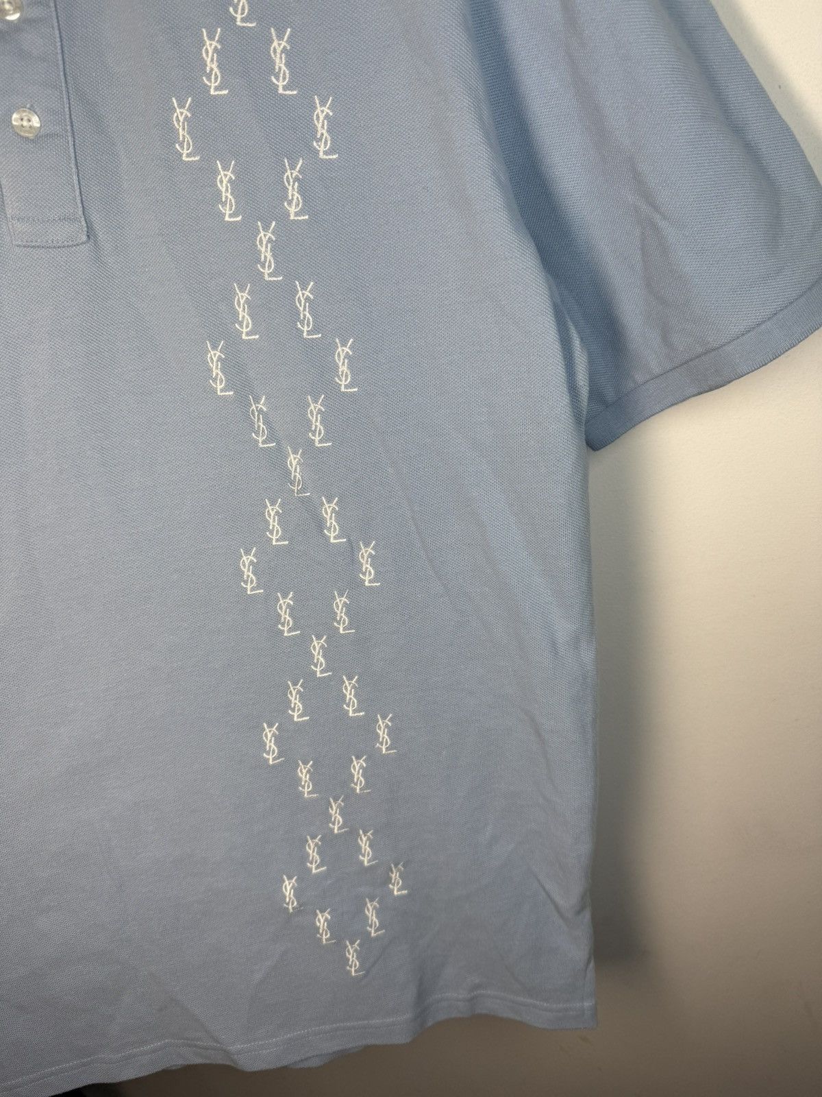 Yves Saint Laurent Monogram YSL Polo Blue YSL T-shirt YSL Shirt Size US L / EU 52-54 / 3 - 12 Thumbnail