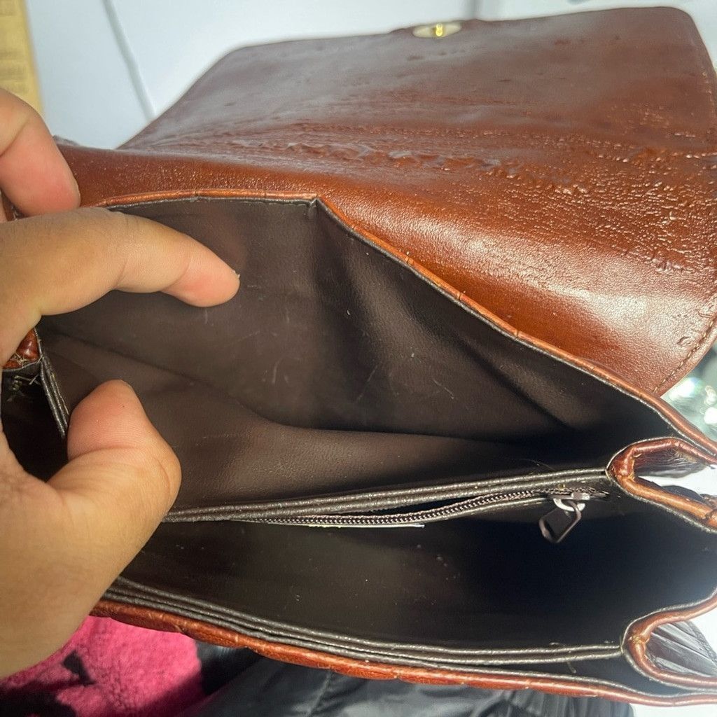 Other Vintage FrancescoBiasia CrocEmbossed Brown Leather Crossbody Size ONE SIZE - 5 Thumbnail