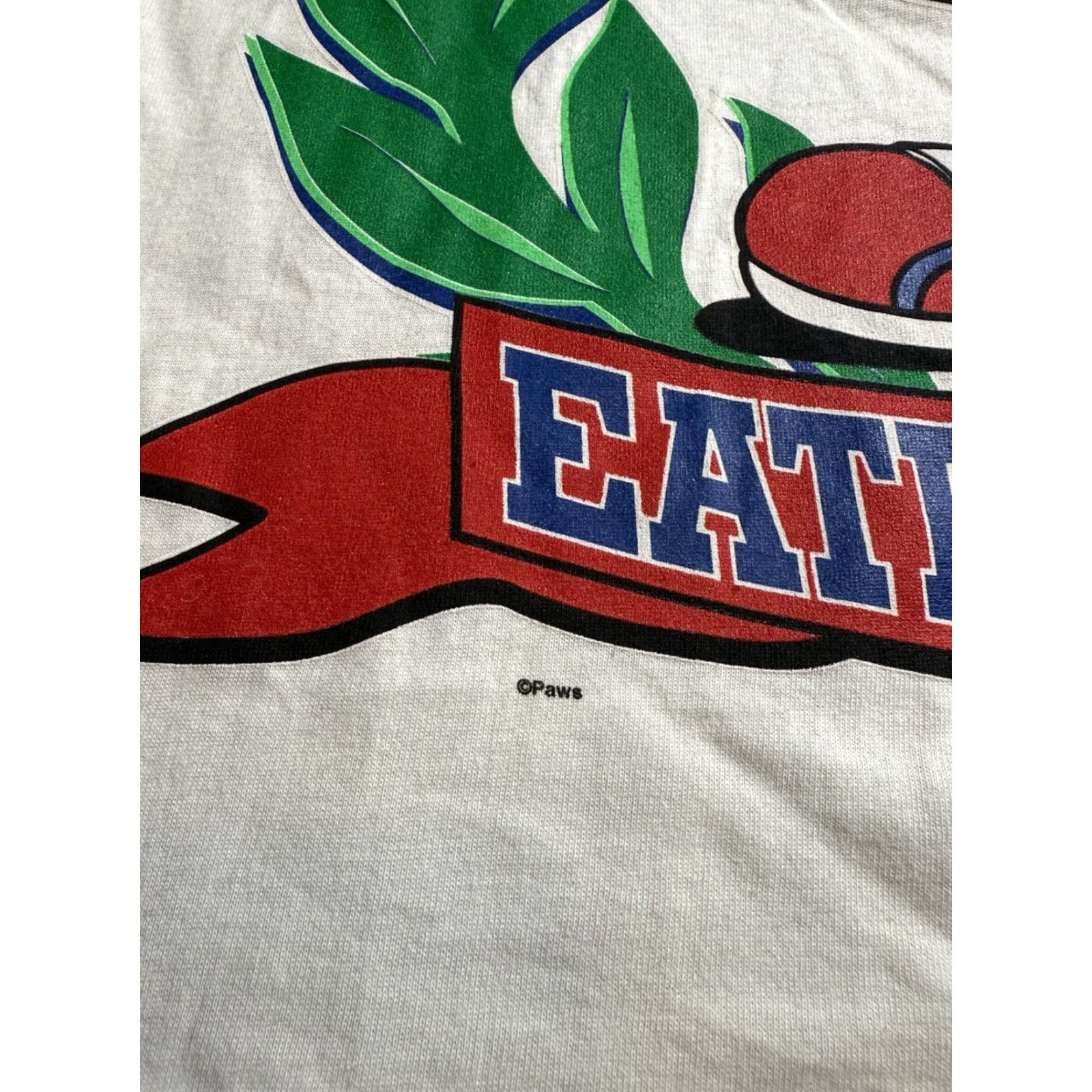 Vintage VINTAGE Garfield USA Eating Team Pizza Graphic Tee Shirt Mens Large NWT White Cotton Crew Neck Short Sleeve MEX Spring Ford USA Theme 90s Size US L / EU 52-54 / 3 - 7 Thumbnail