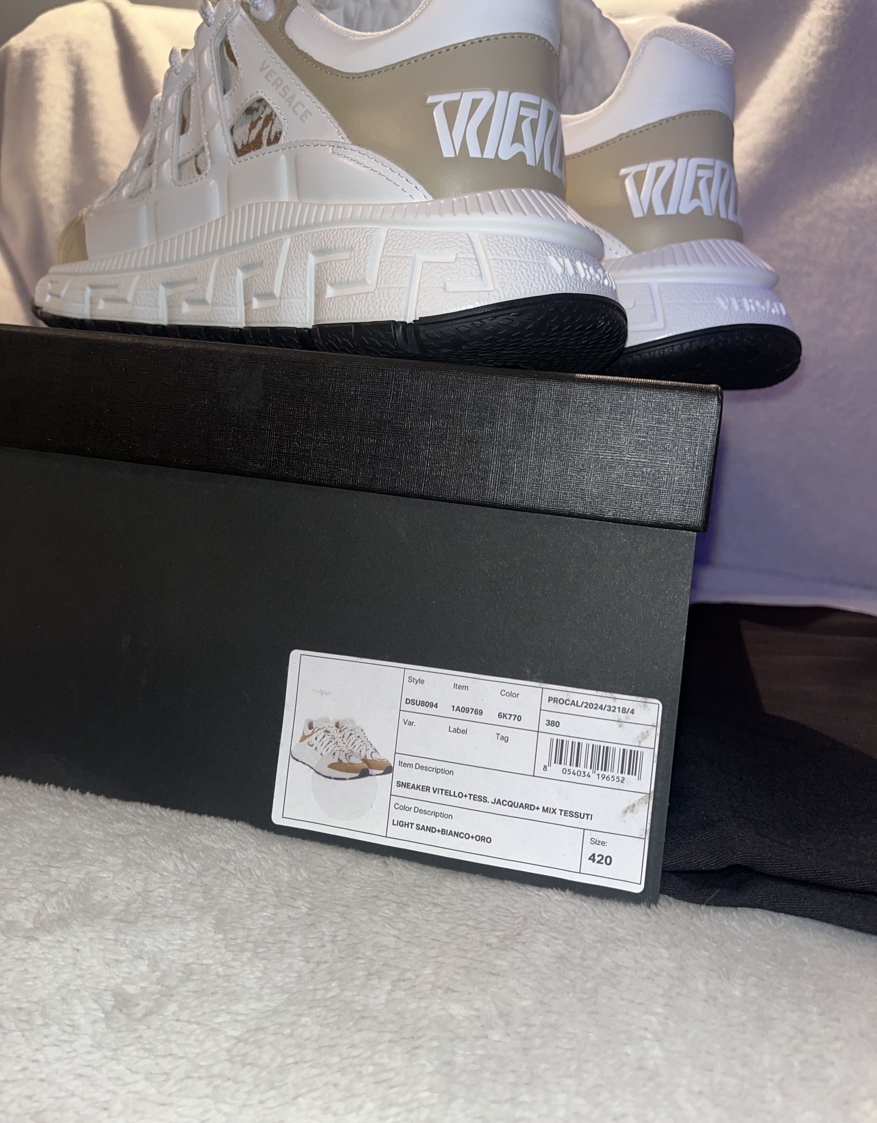 Versace 🔥VERSACE TRIGRECA DESIGNER SNEAKERS | SIZE 9 / 46 EU🔥 Size US 9 / EU 42 - 6 Thumbnail