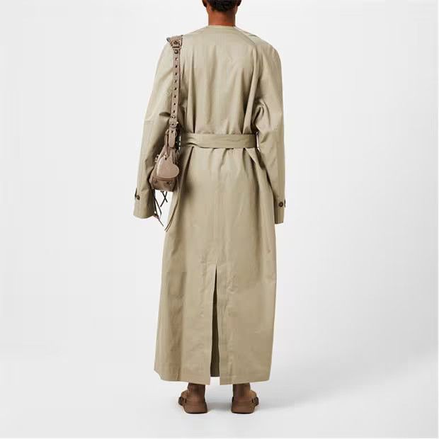 Balenciaga o1g2r1mq0924 Long Trench Coat in Militry Beige Size M / US 6-8 / IT 42-44 - 5 Thumbnail