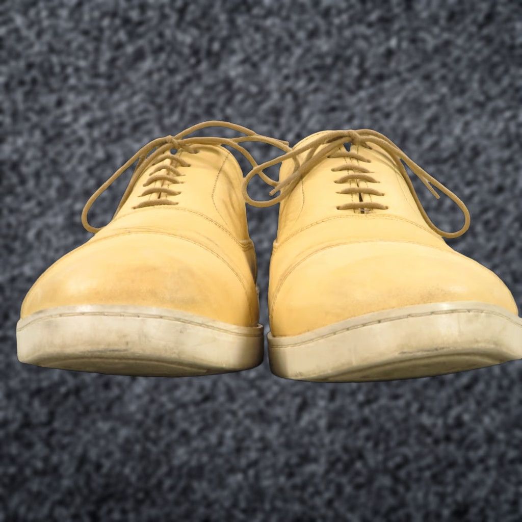 Allen Edmonds VINTAGE Allen Edmonds Shoes Men 11 E Park Avenue Courtside Sneakers Cream Parchment Bone Oxford Leather Dress Size US L / EU 52-54 / 3 - 1 Thumbnail