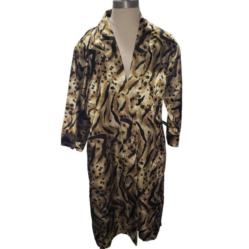 Designer CT1404 Vintage Gabrielle Intimates Cheetah Robe Small Size ONE SIZE - 2 Thumbnail