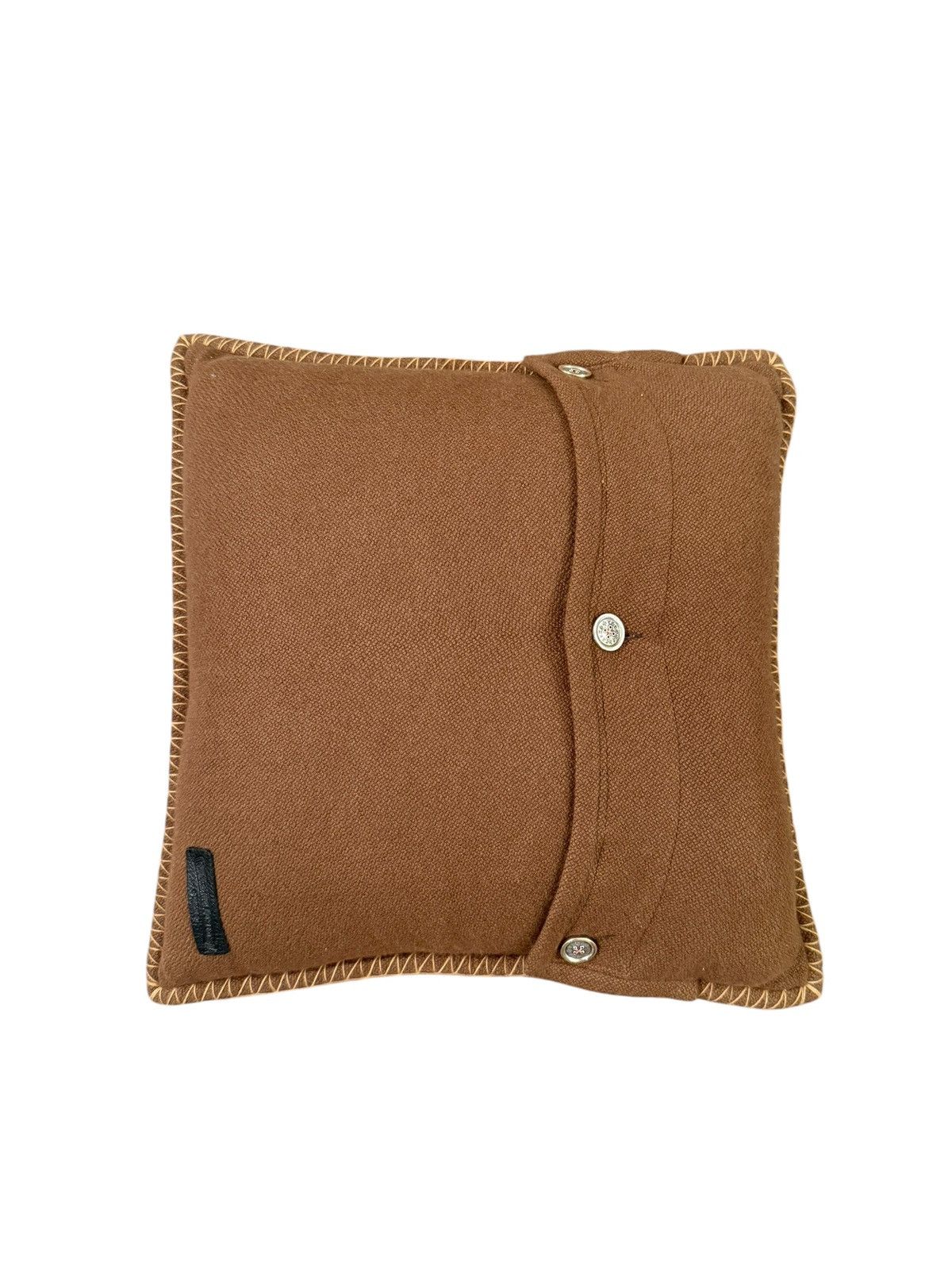 Chrome Hearts Brown Cashmere Mini Plus Pillow w/ Silver Buttons Size ONE SIZE - 4 Thumbnail