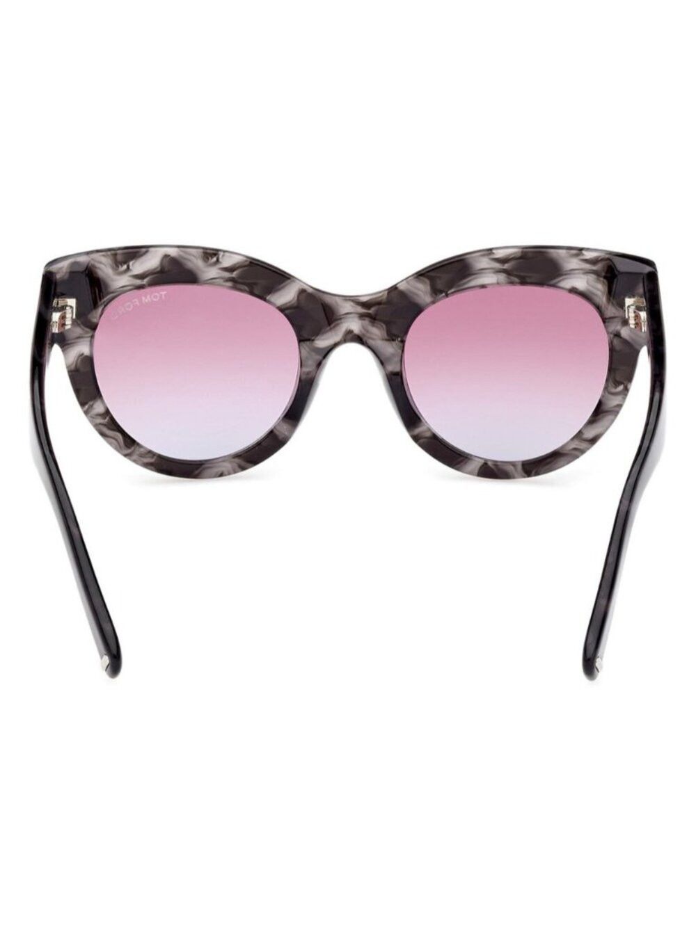 Tom Ford Marbled Gray Cat-Eye Sunglasses with Pink Gradient Lenses Size ONE SIZE - 5 Thumbnail