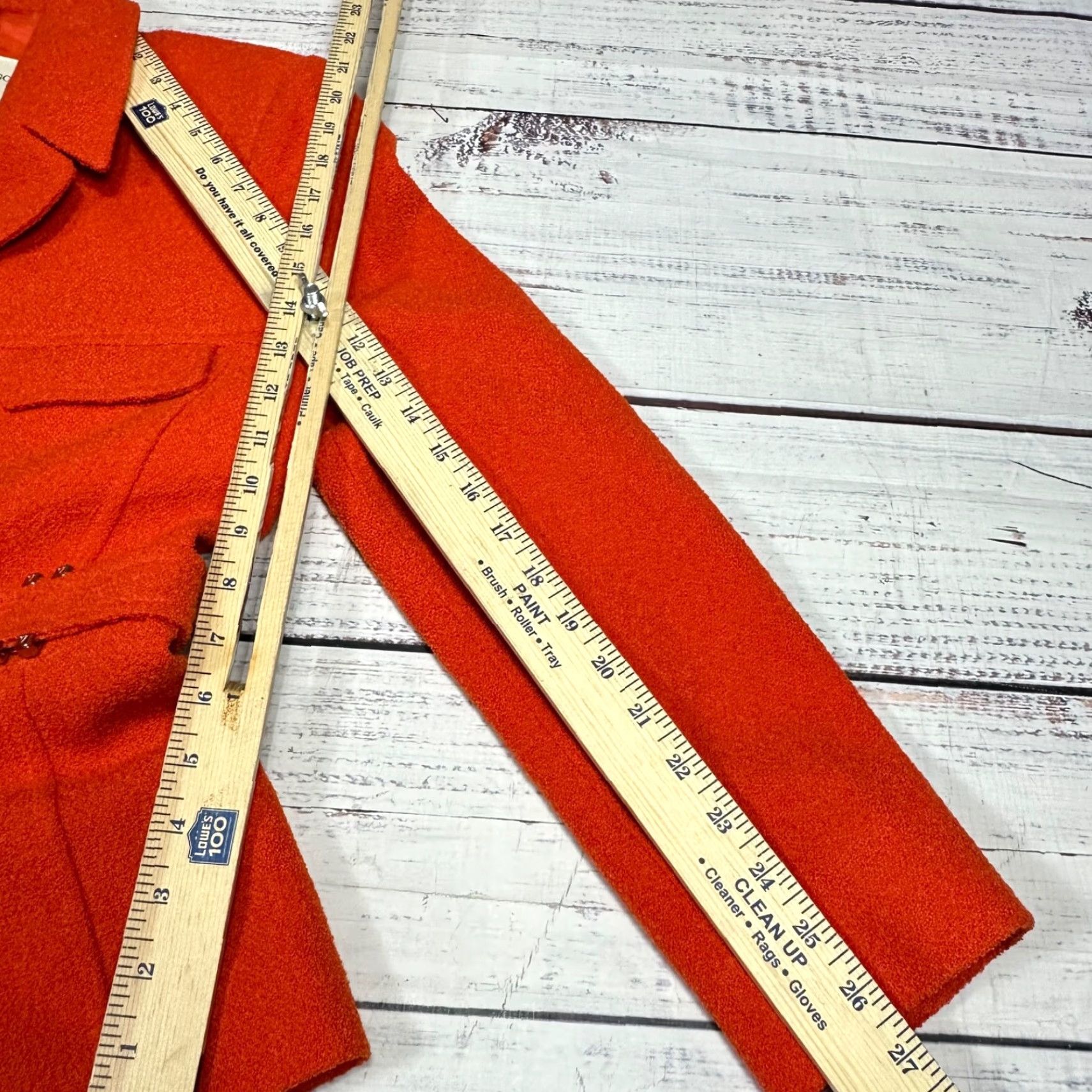 Vintage Vertigo Pour Le Ville Womens Wool Blend Skirt Suit Jacket L/10 Orange Texture Knit Set Includes: Jacket, Skirt Size 36" / US 14 / IT 50 - 3 Thumbnail