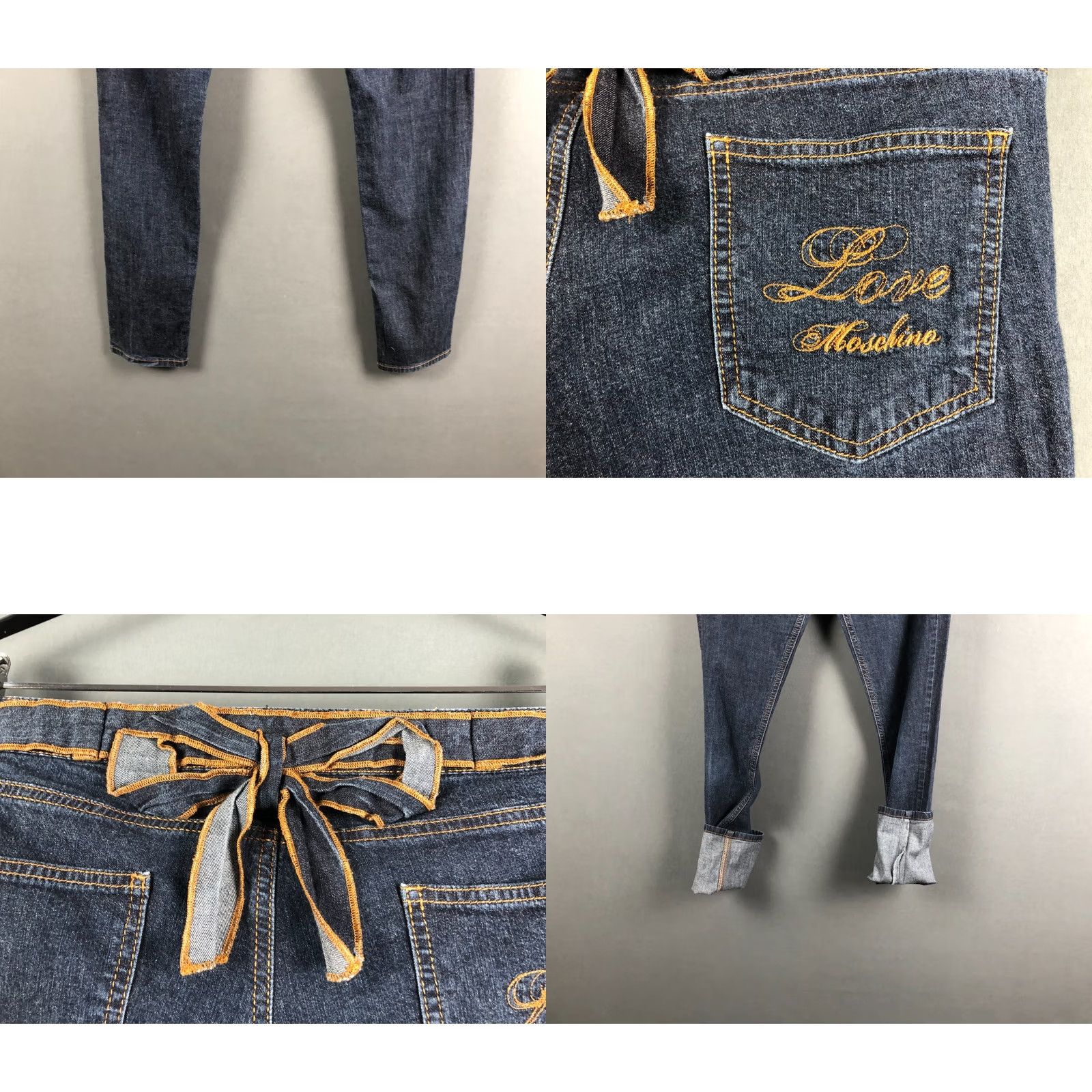 Moschino Love Moschino Jeans 29 Blue Denim Regular Tapered Cotton Elastane Size 29" - 8 Thumbnail