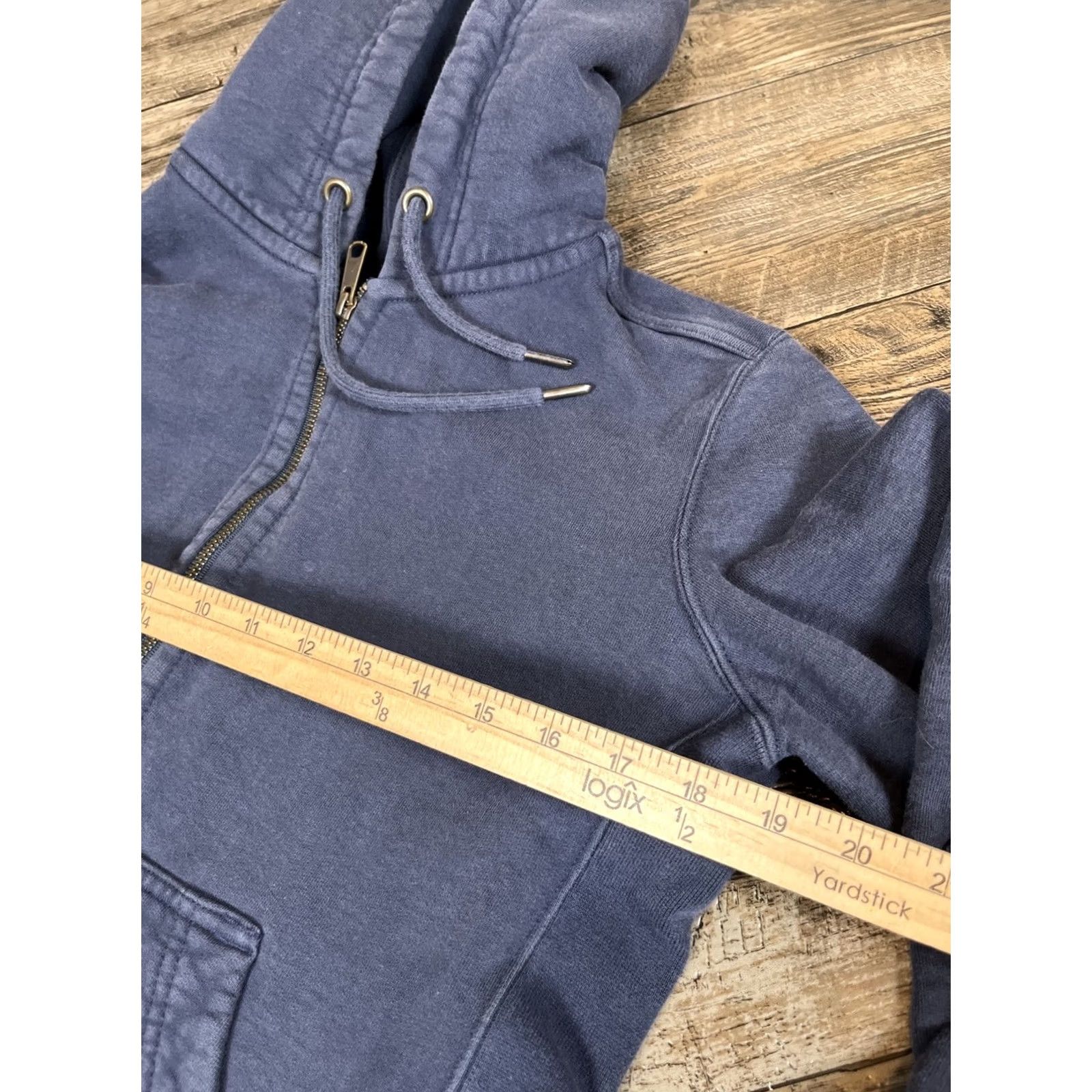 Vintage American Giant Full Zip Hoodie Jacket Women M Navy Blue Heavyweight Size M / US 6-8 / IT 42-44 - 3 Thumbnail