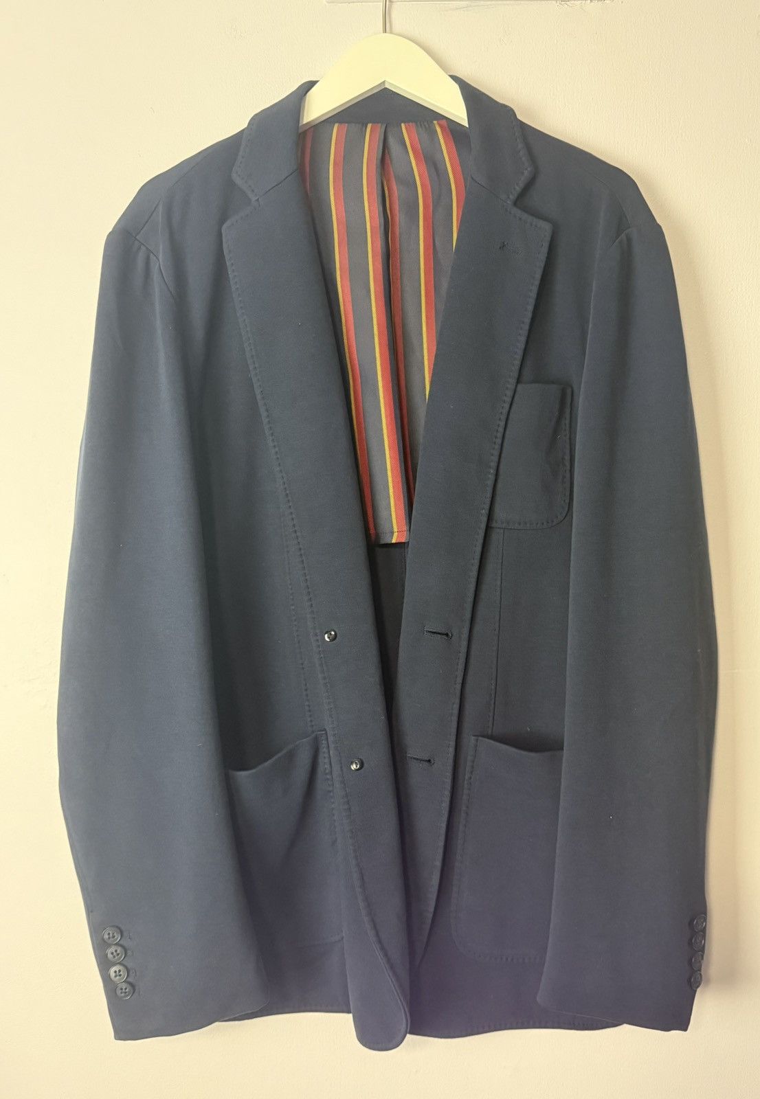 Saks Fifth Avenue Vintage Handmade Blazer Unique Blue Size 44 Japanese Style Size 44R - 1 Thumbnail