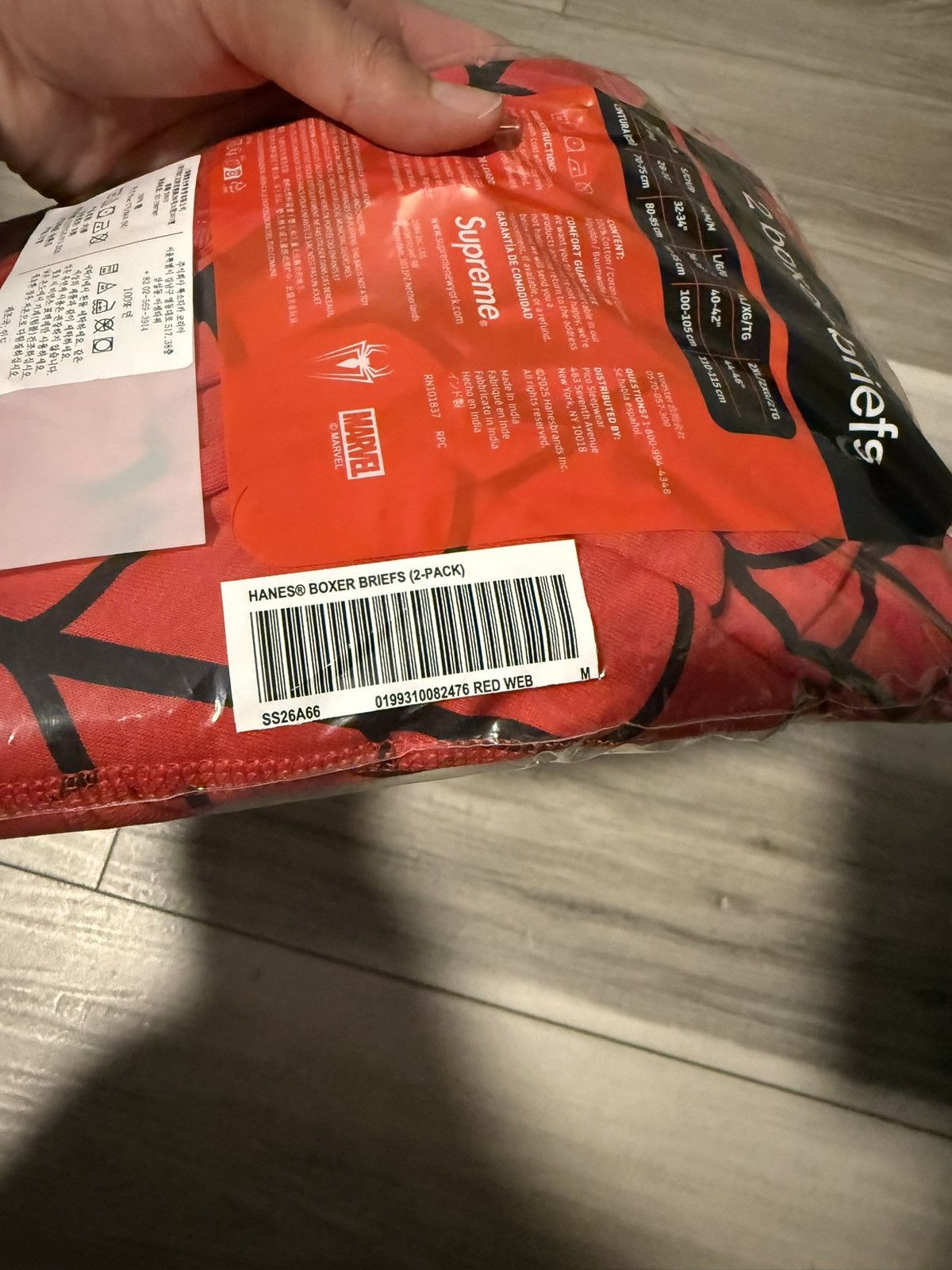 Supreme SUPREME X SPIDER-MAN HANES BOXER BRIEFS Size 32 - 3 Thumbnail