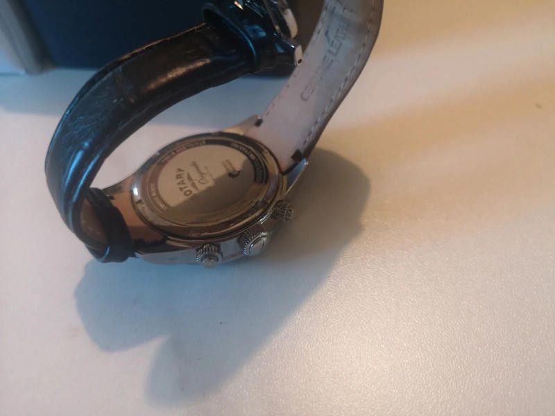 Designer Rotary men's white dial black leather strap watch Size ONE SIZE - 7 Thumbnail