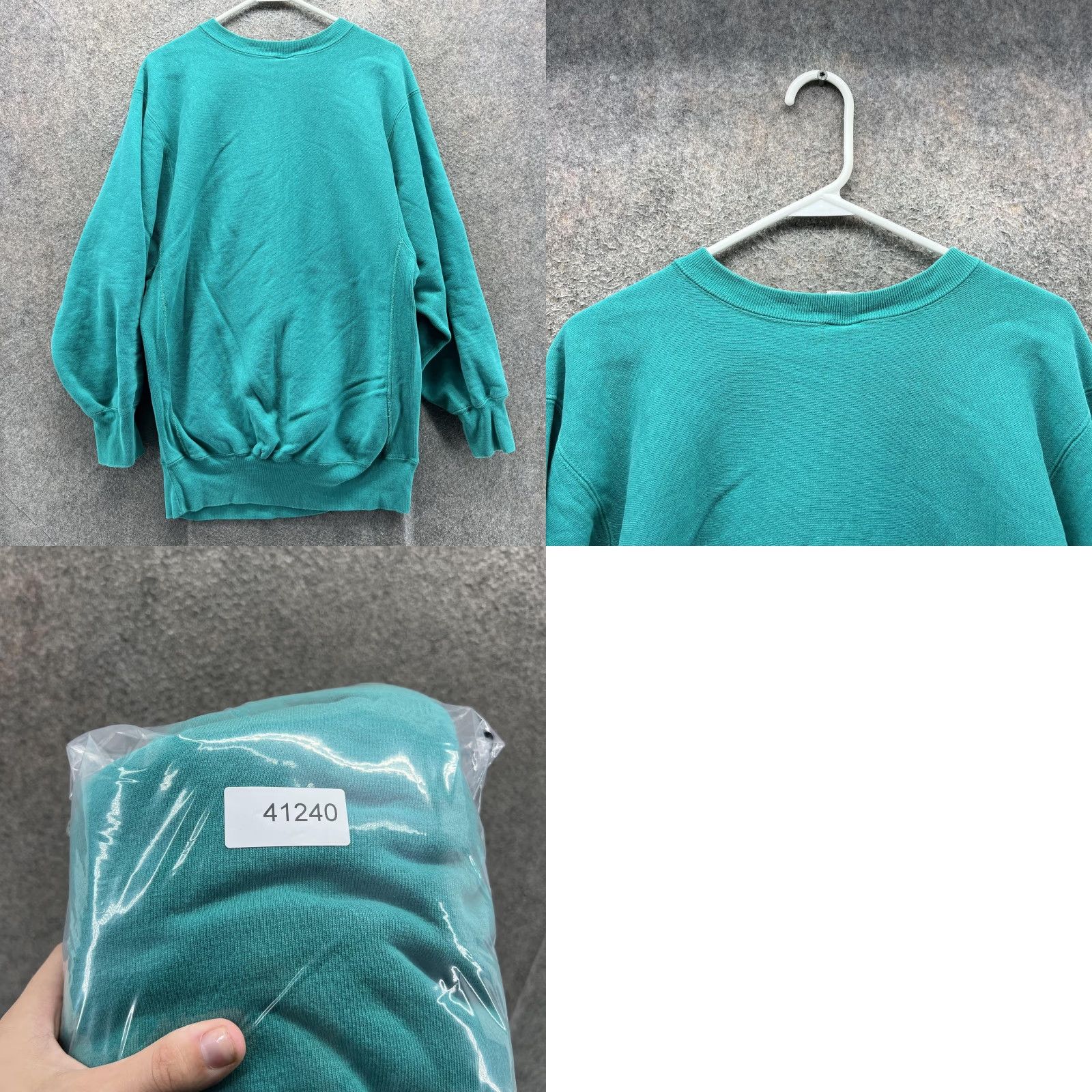 Champion VINTAGE Champion Reverse Weave Sweatshirt Mens 2XL Teal Crewneck Blank USA Sweatshirt Size US XXL / EU 58 / 5 - 8 Thumbnail