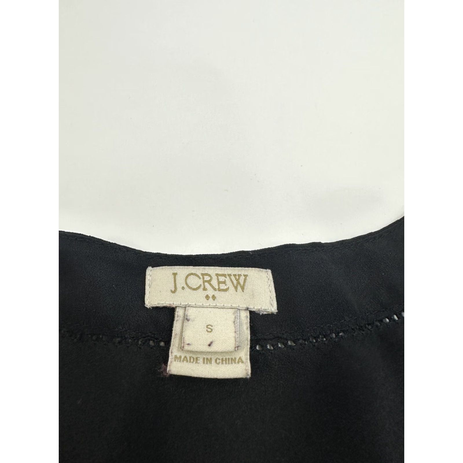 J.Crew J.Crew Blouse Womens Size Small Black Long Sleeve V-Neck Size S / US 4 / IT 40 - 4 Thumbnail