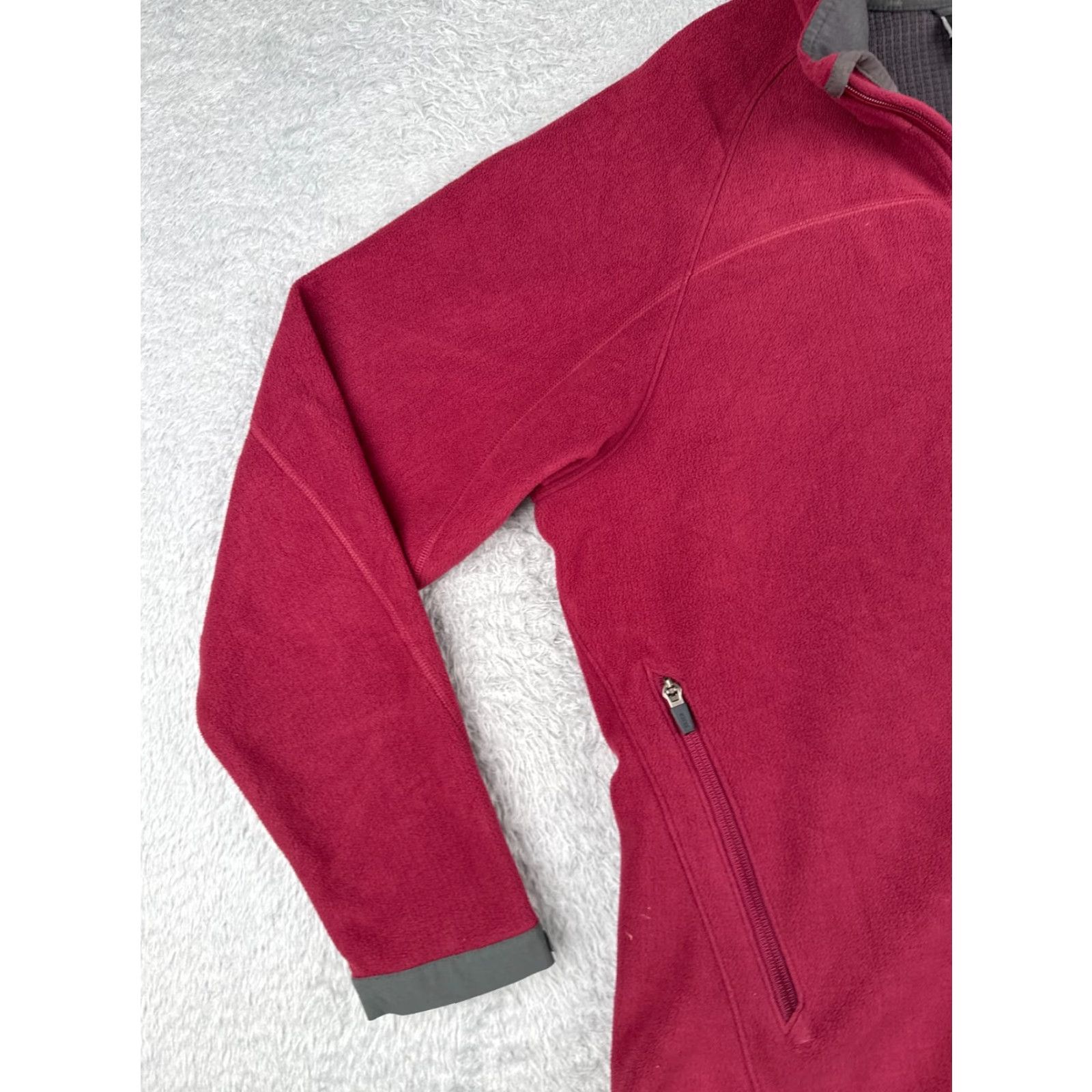 Vintage REI Jacket Womens Extra Large Red Full Zip Fleece Polyester Mock Neck Pockets Size XL / US 12-14 / IT 48-50 - 3 Thumbnail