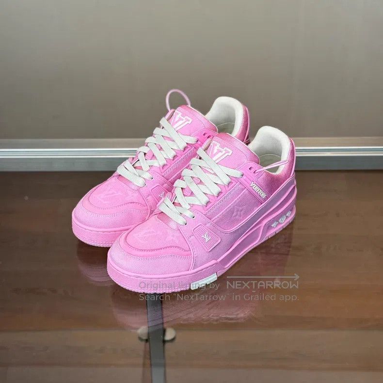 Louis Vuitton Louis Vuitton TRAINER 25 New Pink Denim shoes Size US 6.5 / IT 36.5 - 1 Thumbnail