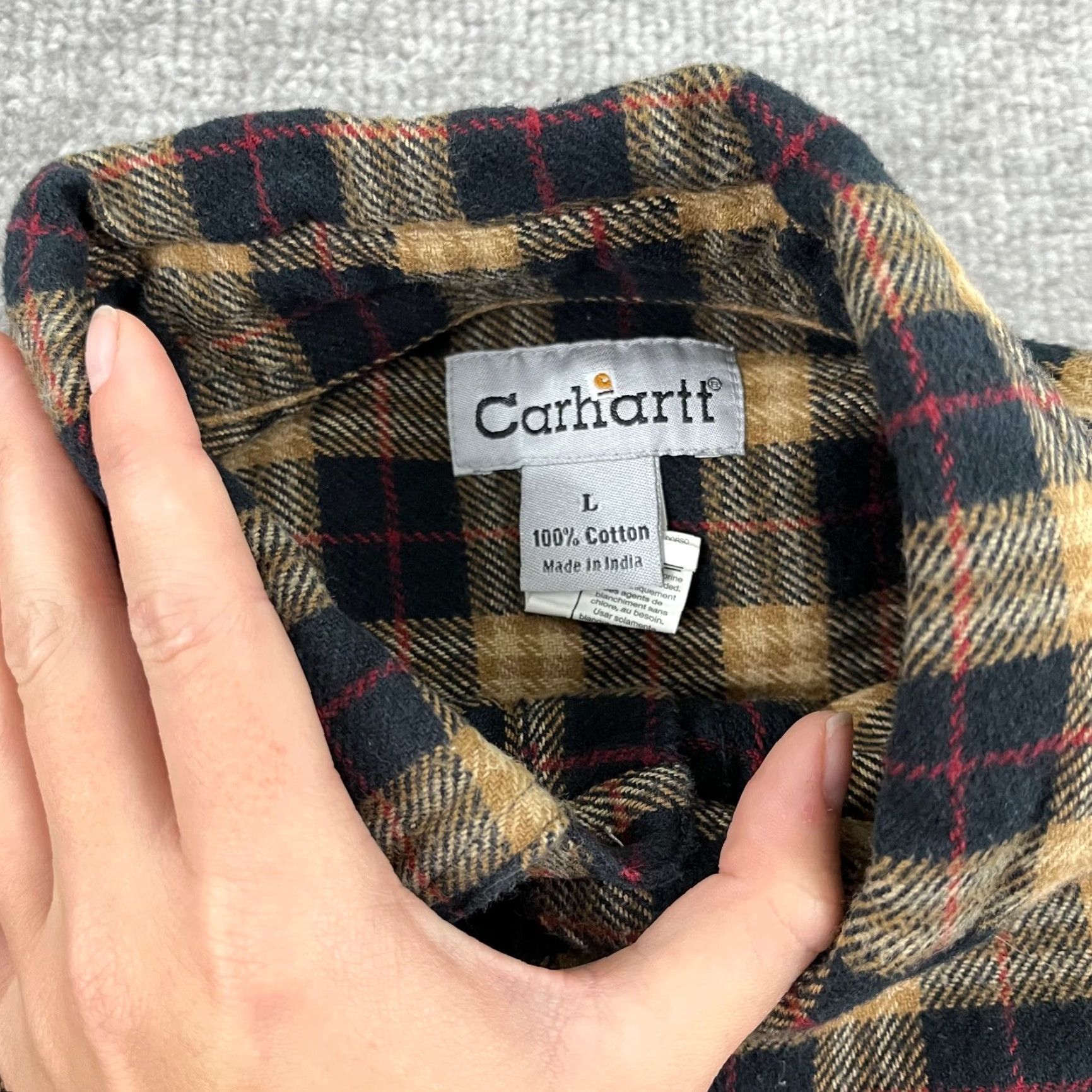 Carhartt Carhartt Shirt Men Large Multicolor Plaid Flannel Button-Up L/S Workwear Mens Size US L / EU 52-54 / 3 - 2 Thumbnail