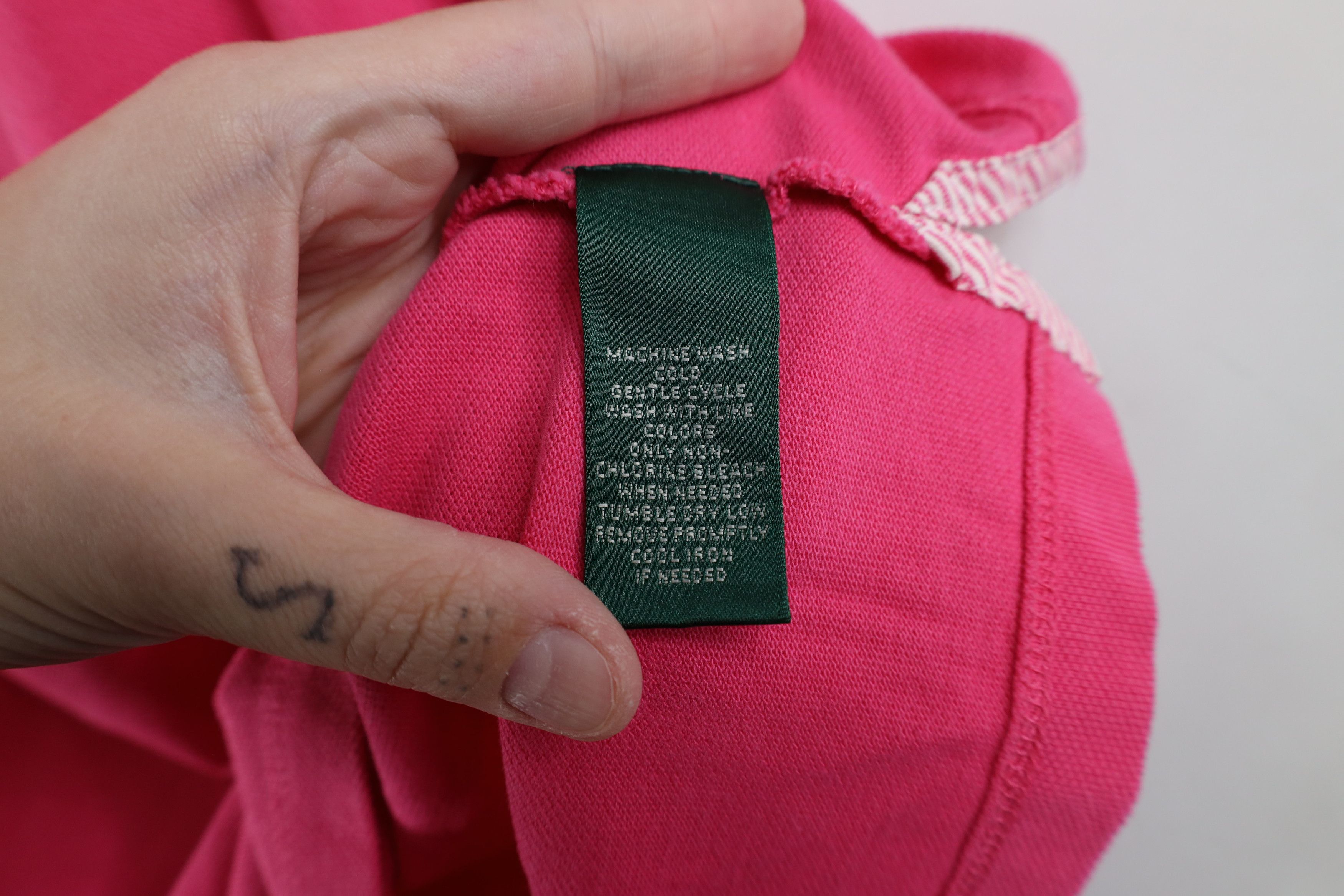 Ralph Lauren Vintage Y2K Ralph Lauren Crest Collared Polo Shirt Pink Size M / US 6-8 / IT 42-44 - 9 Thumbnail