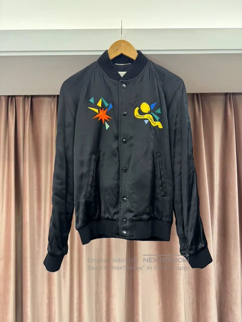 Saint Laurent Paris Saint Laurent Paris Black Silk Cotton Jacket Size US S / EU 44-46 / 1 - 1 Thumbnail