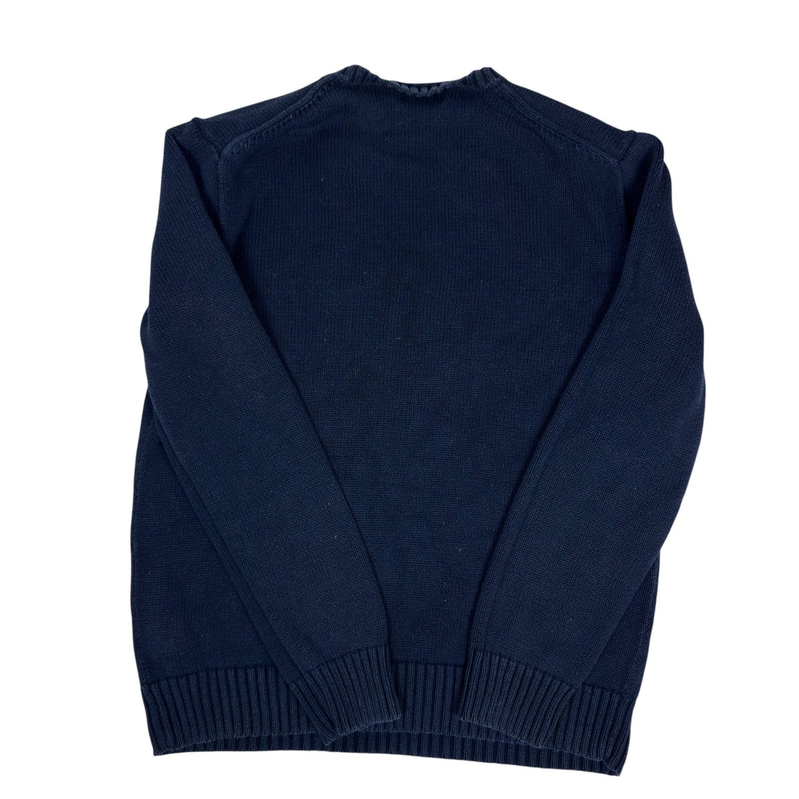 Polo Ralph Lauren × Vintage Polo Ralph Lauren Men's Navy Cotton Pullover Sweater Small Size US S / EU 44-46 / 1 - 6 Thumbnail