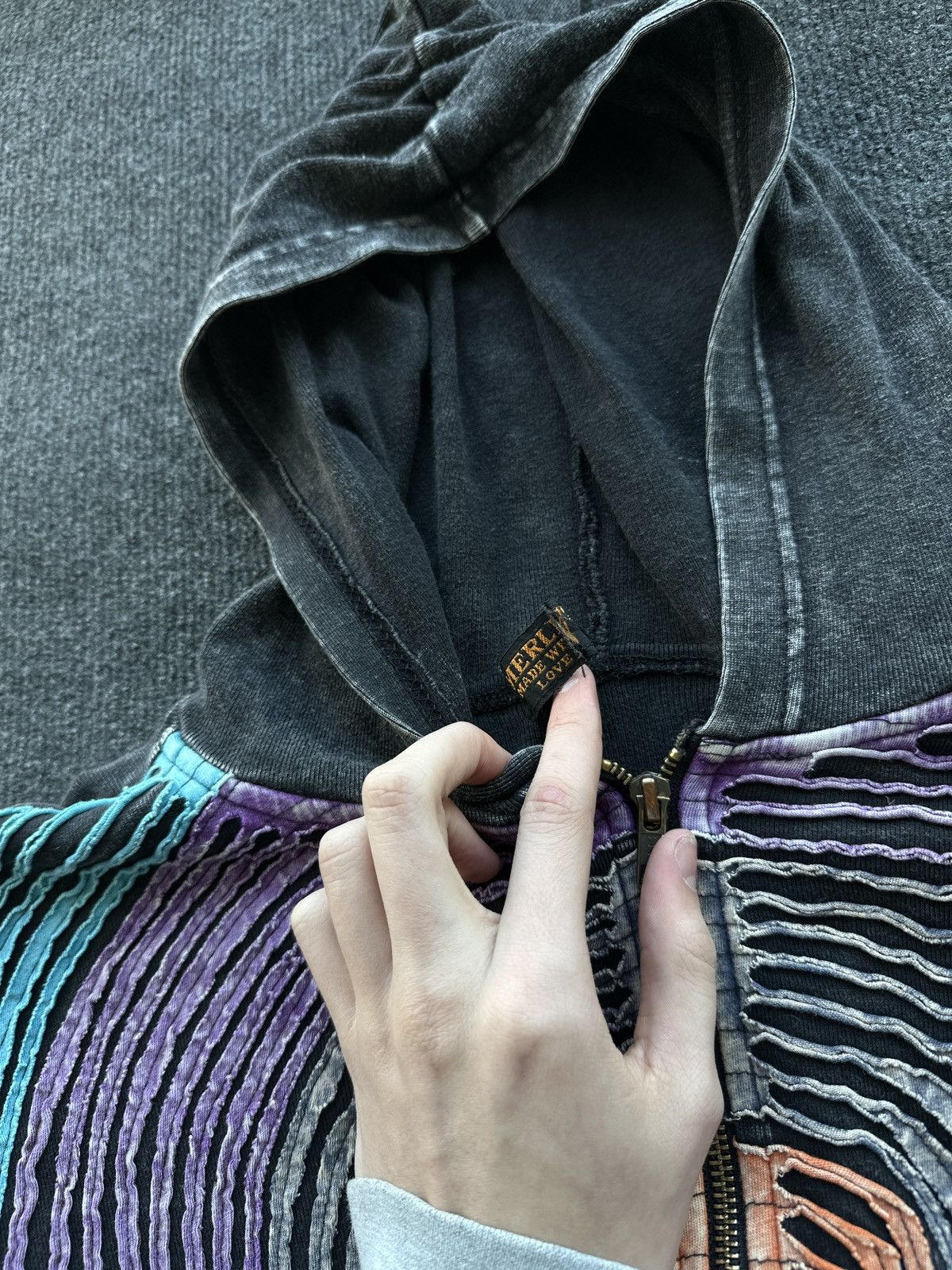 Other 🚨 OPIUM Y2K WOMEN FLARED ZIP HOODIE AVANT GARDE Size L / US 10 / IT 46 - 9 Thumbnail