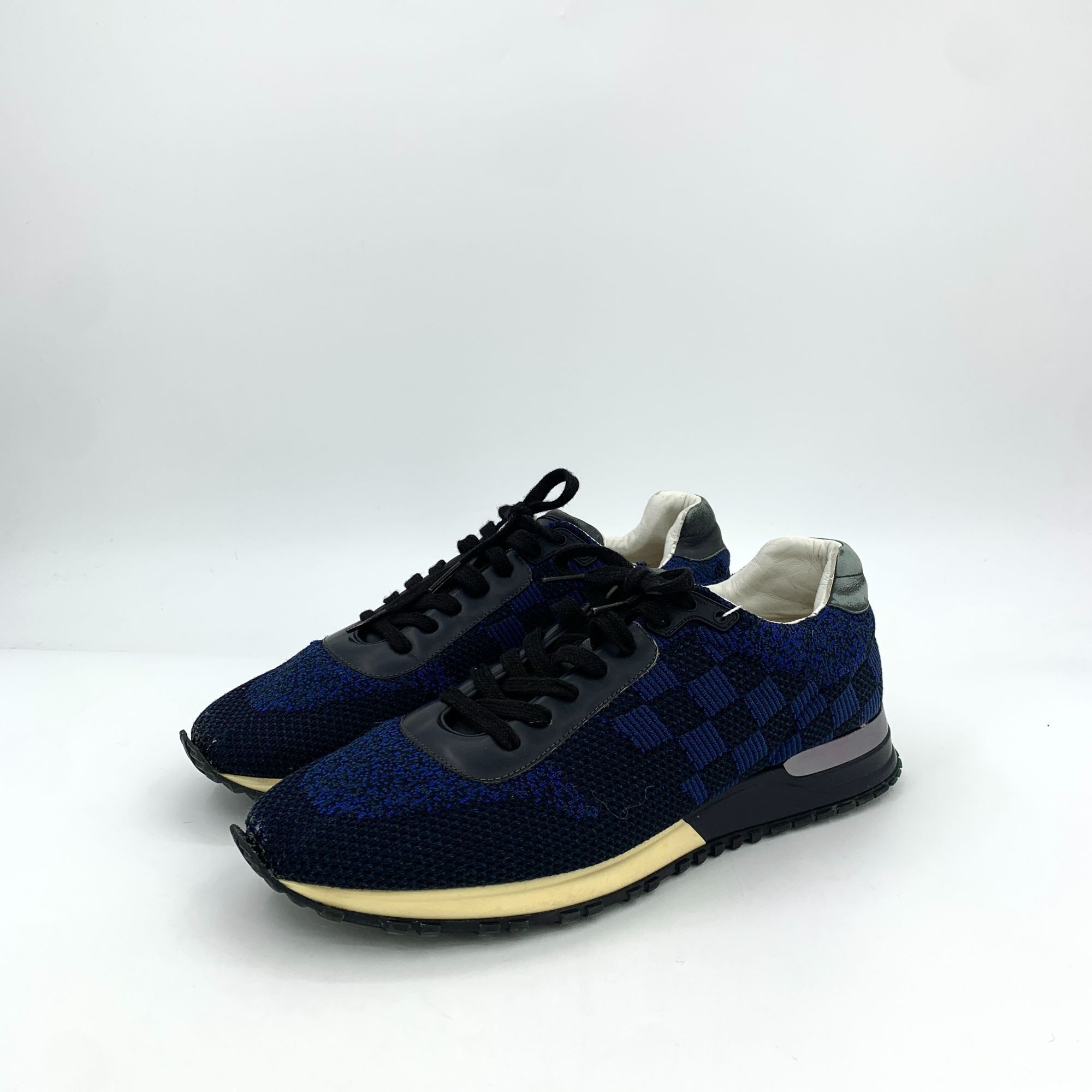 Louis Vuitton Louis Vuitton Lv 42.5 Dark Blue Checkered Lace-Up Sneakers Size US 9.5 / EU 42-43 - 9 Thumbnail