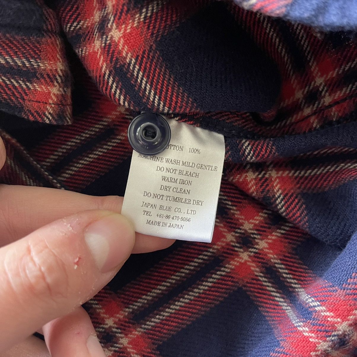 Japanese Brand Momotaro Japan medium-weight flannel shirt blue size 38 Size US S / EU 44-46 / 1 - 5 Thumbnail
